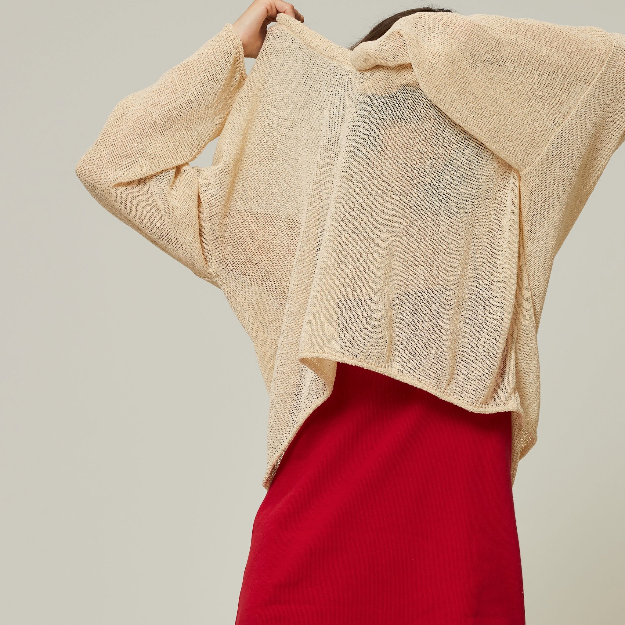 PAPER KNIT 2wayルーズトップス