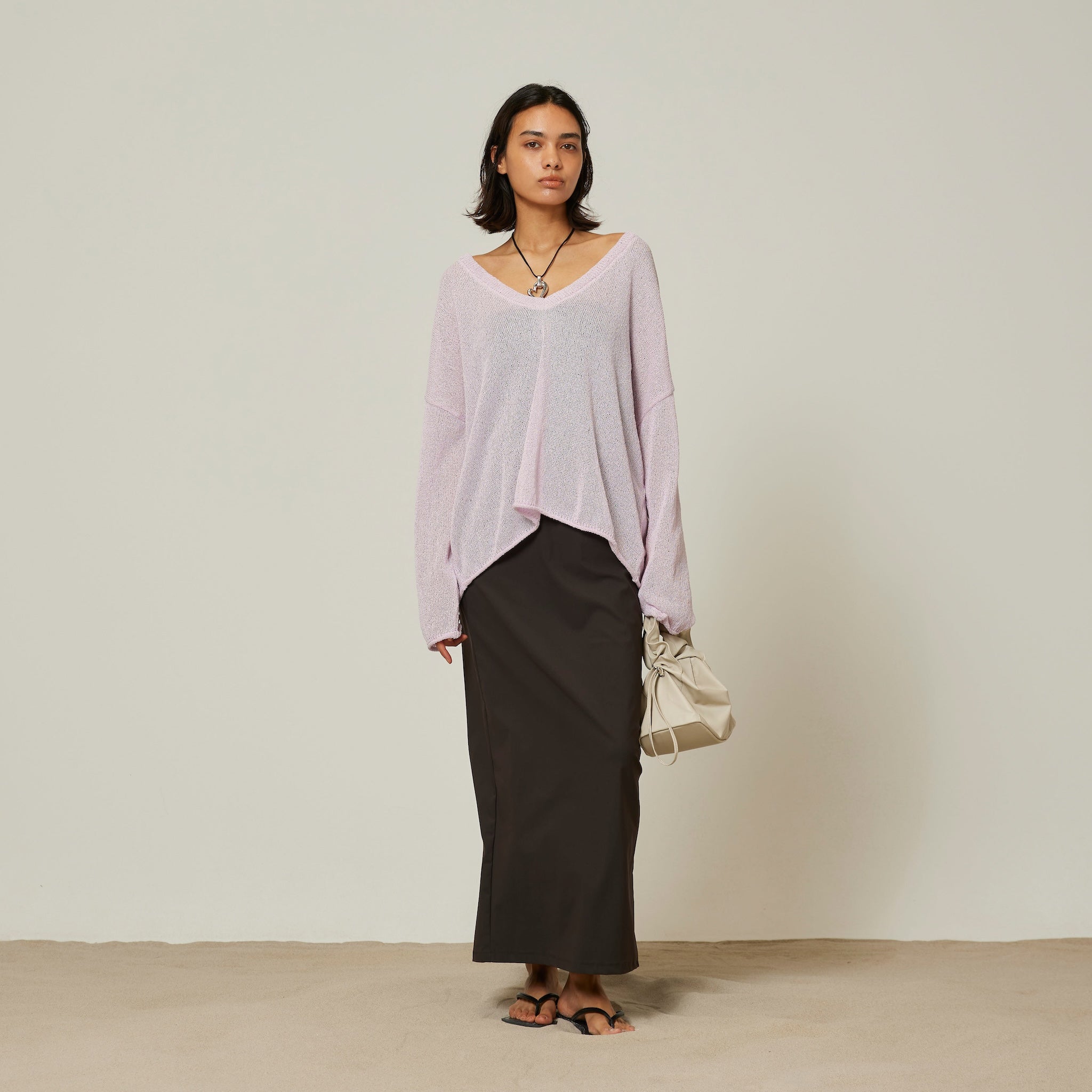 PAPER KNIT 2wayルーズトップス