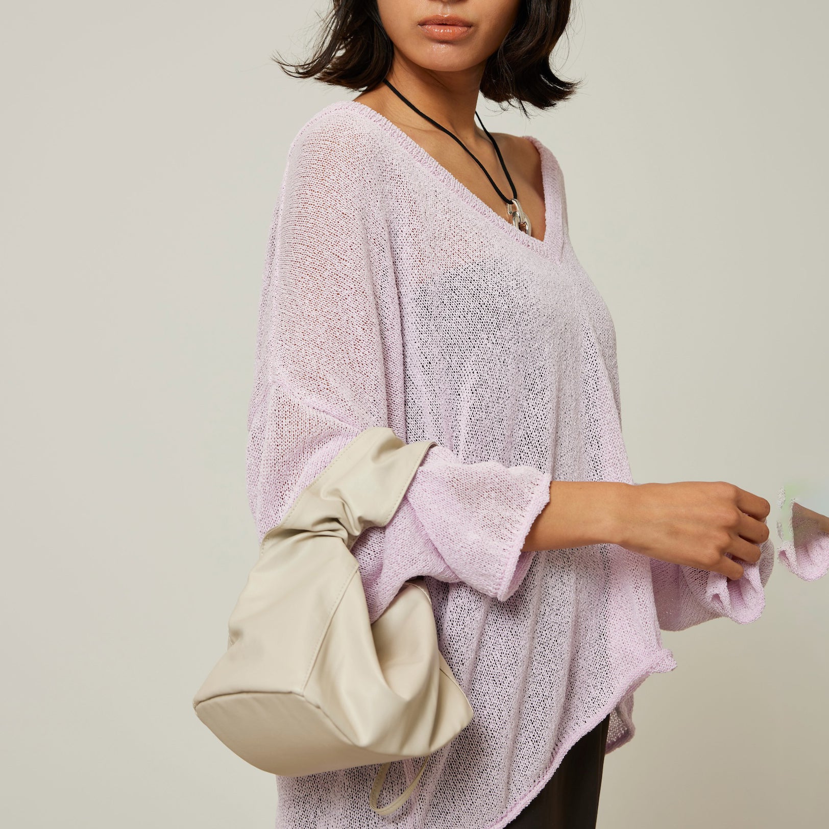 PAPER KNIT 2wayルーズトップス