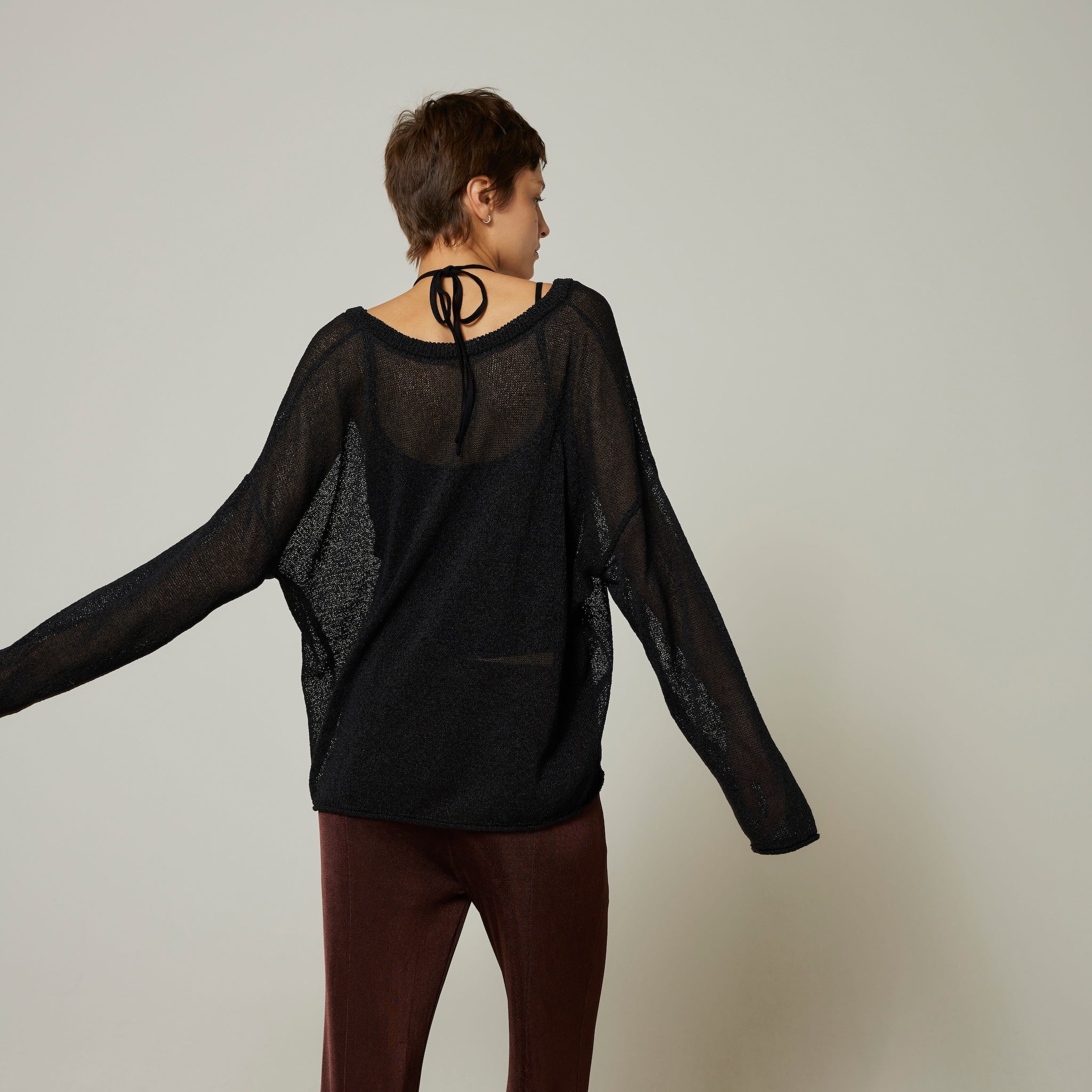 PAPER KNIT 2wayルーズトップス