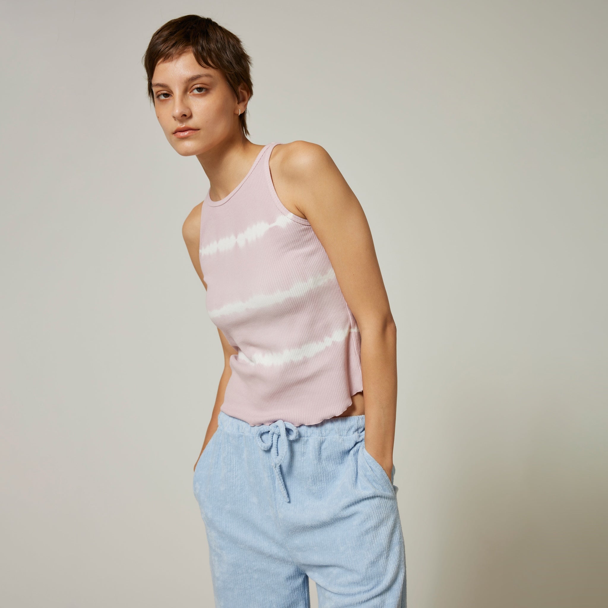 Tiedyeテレコアメスリタンク