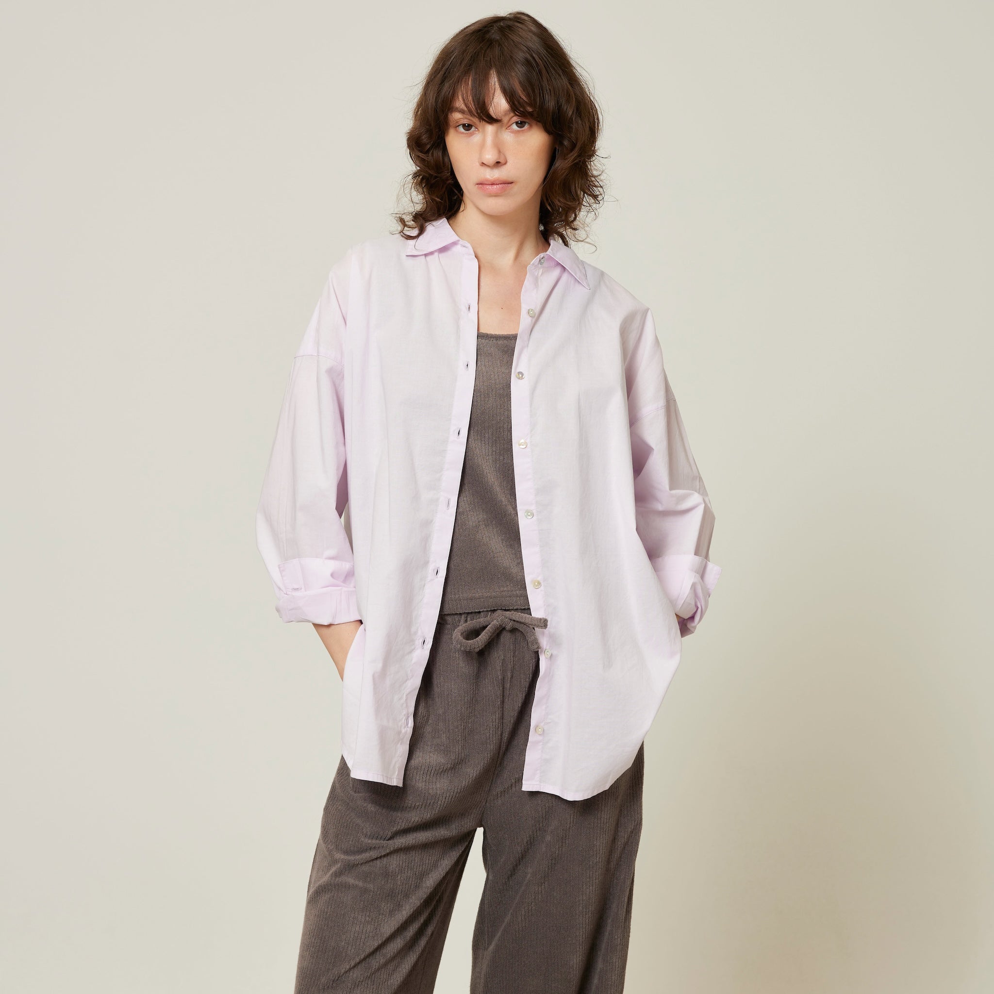 ECO FABRICコットンルーズシャツ