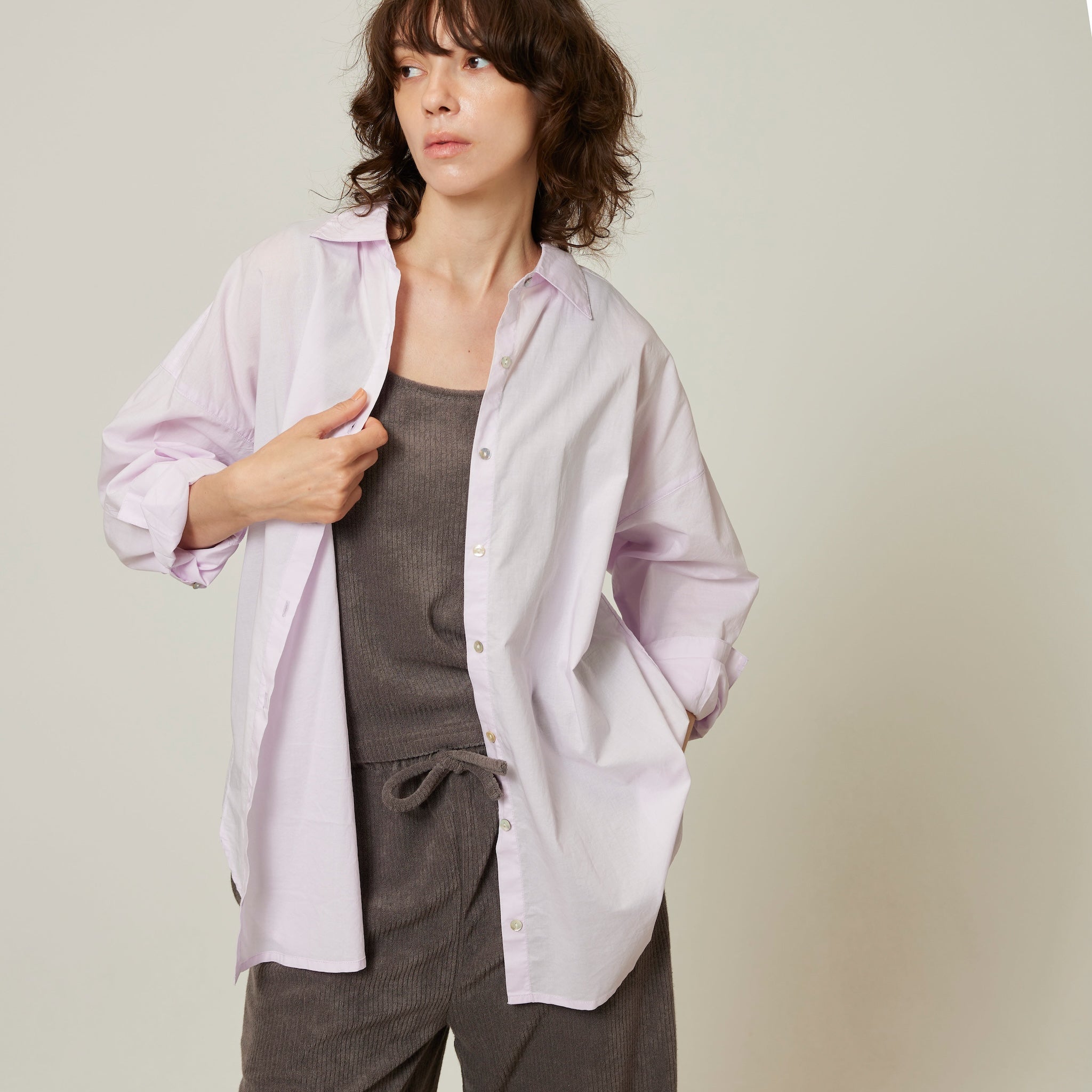 ECO FABRICコットンルーズシャツ