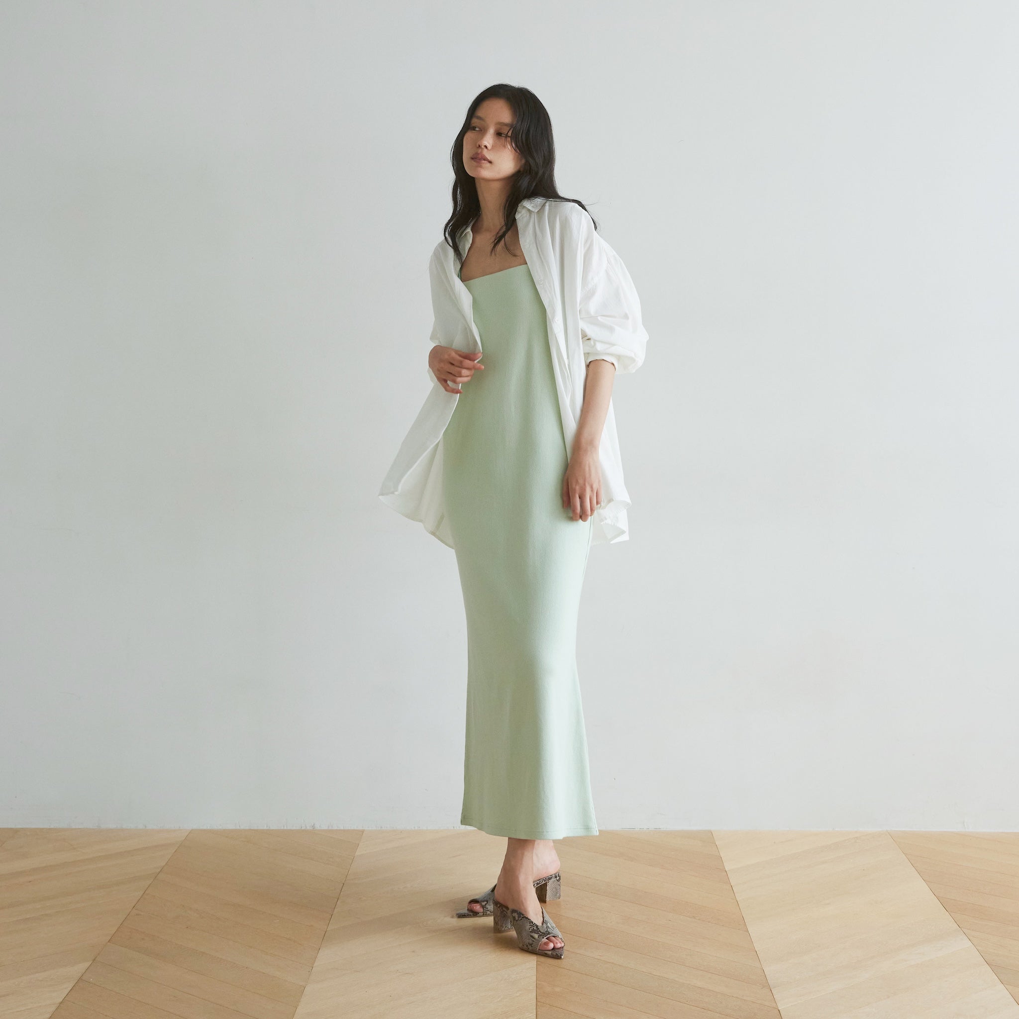 ECO FABRICコットンルーズシャツ