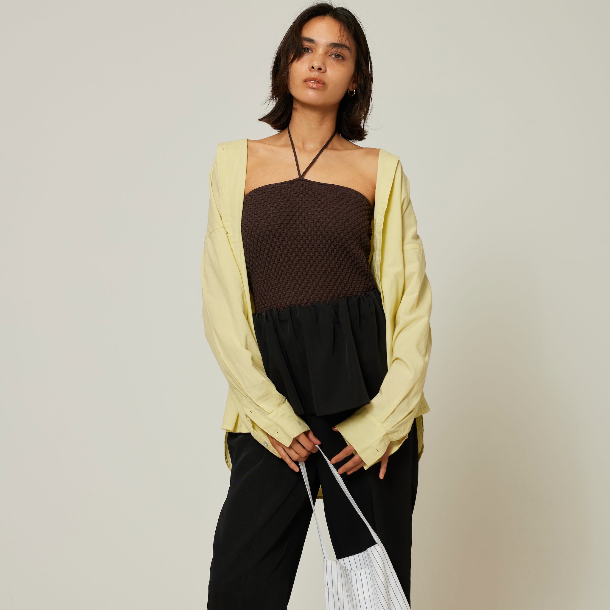 ECO FABRICコットンルーズシャツ