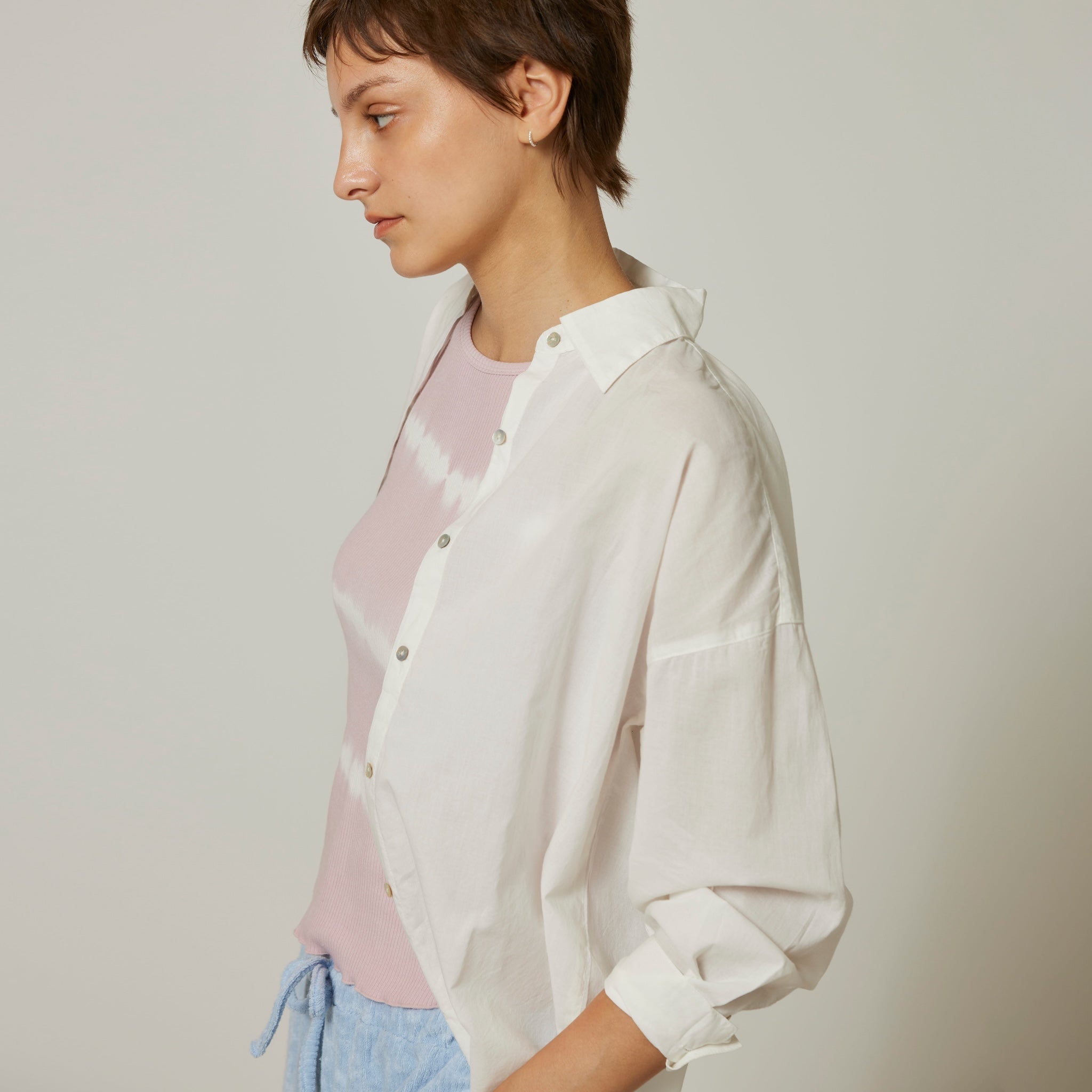 ECO FABRICコットンルーズシャツ