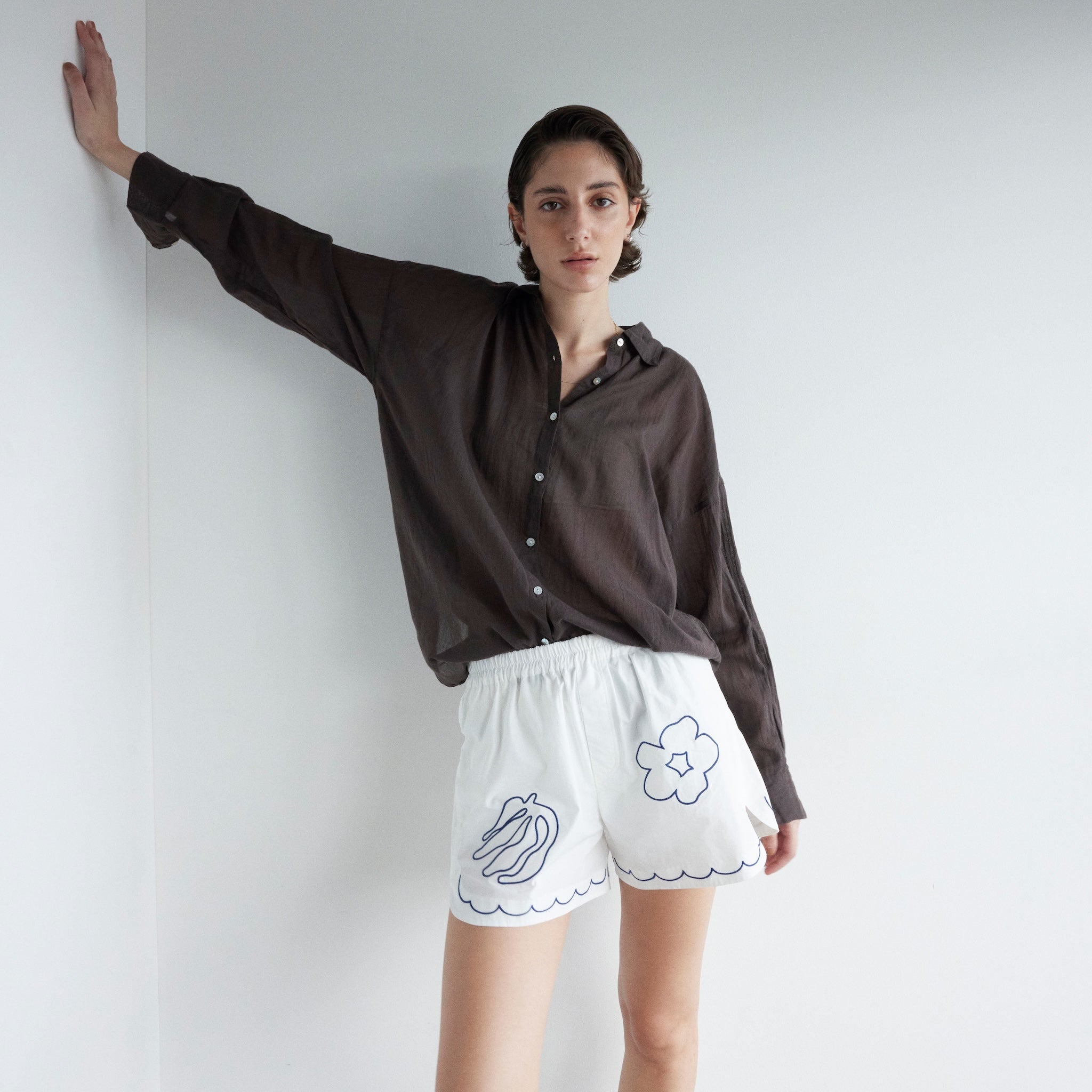 ECO FABRICコットンルーズシャツ