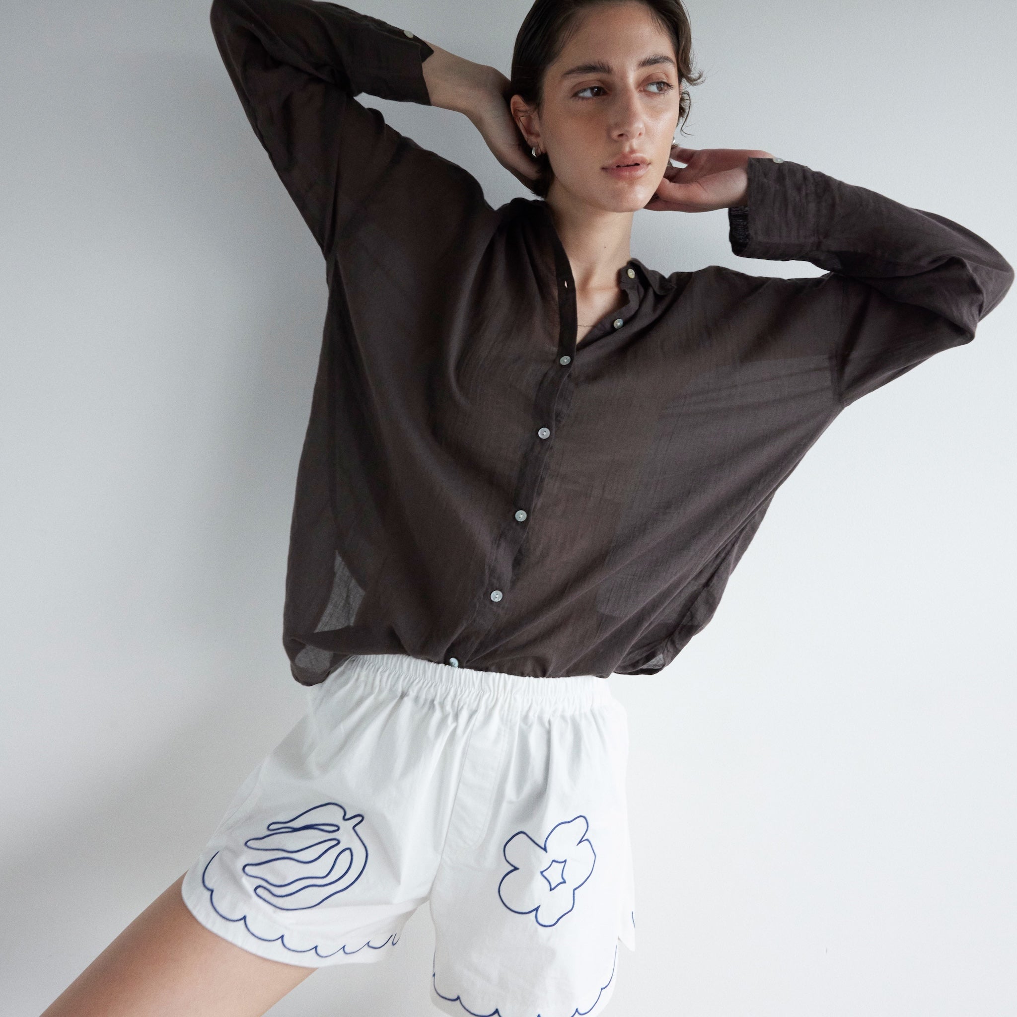 ECO FABRICコットンルーズシャツ