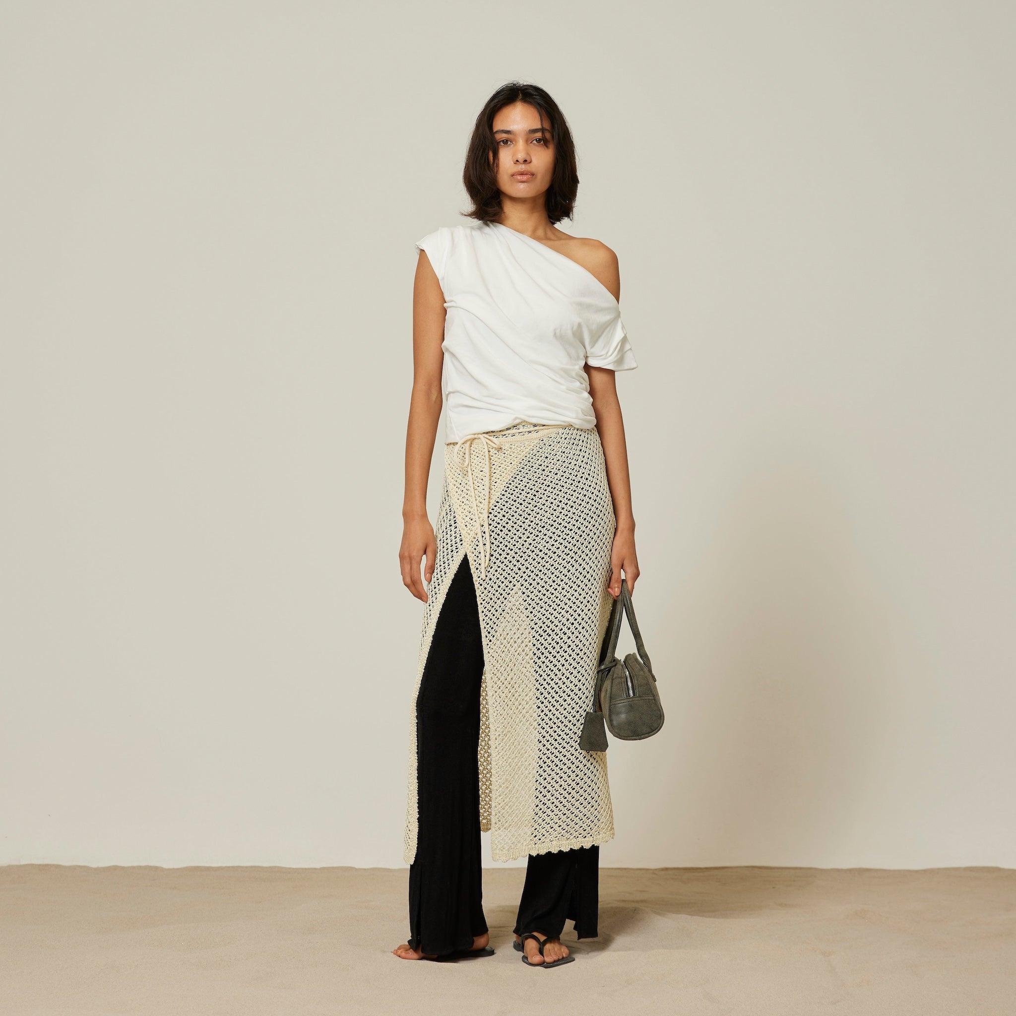 Stretch Light Cotton Asymmetric Top