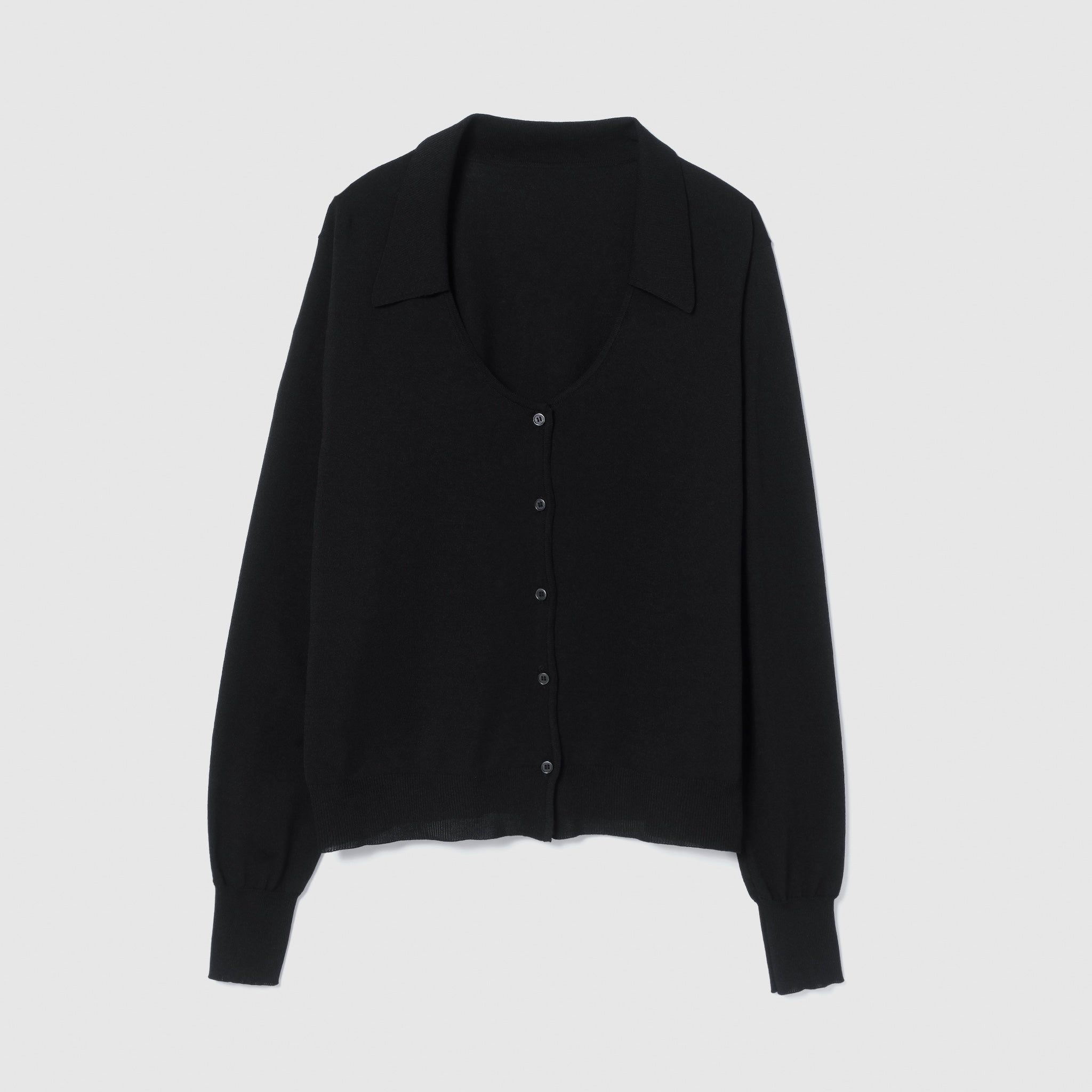 Icy collar Vカットカーディガン