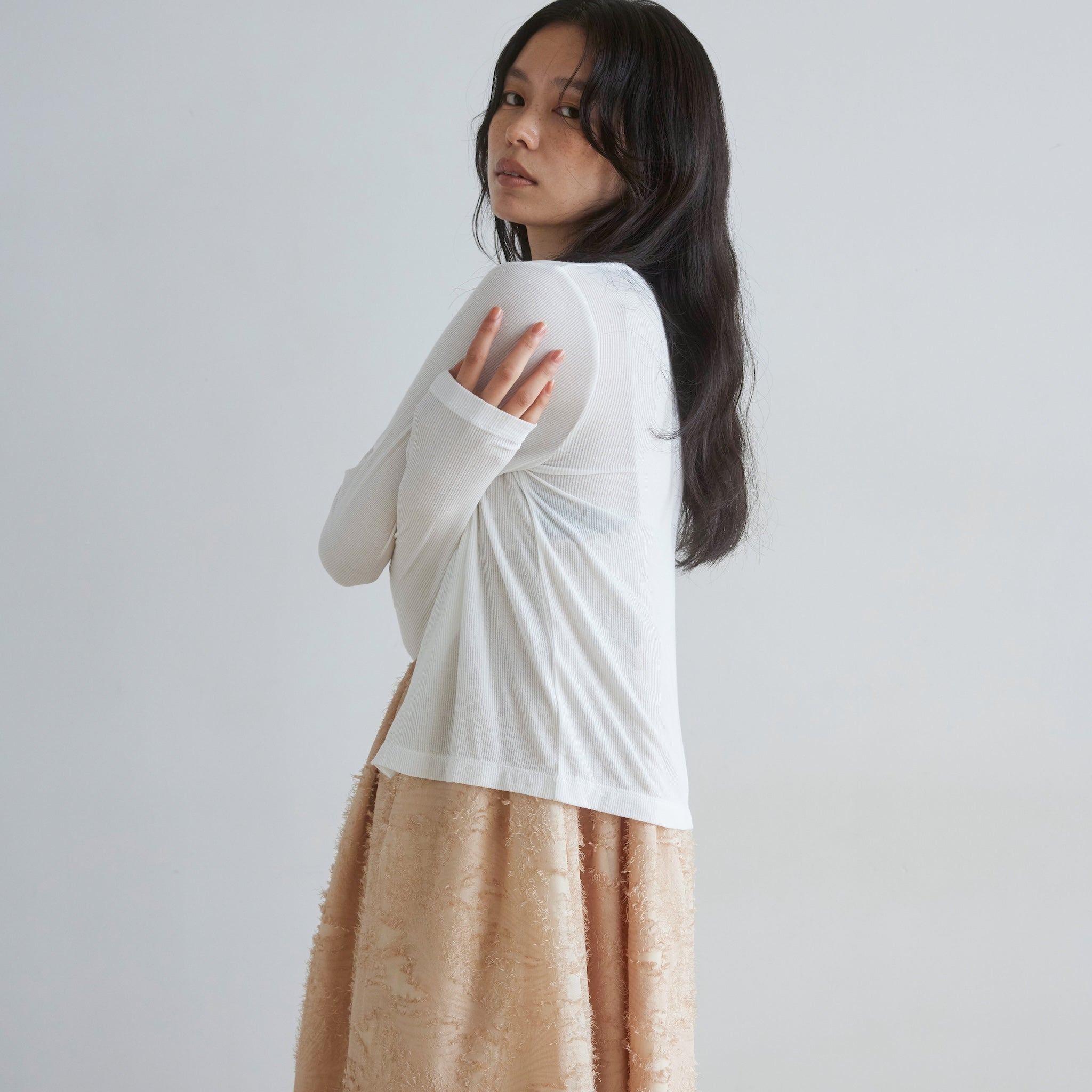 Sheer RIB 2wayカーディガン