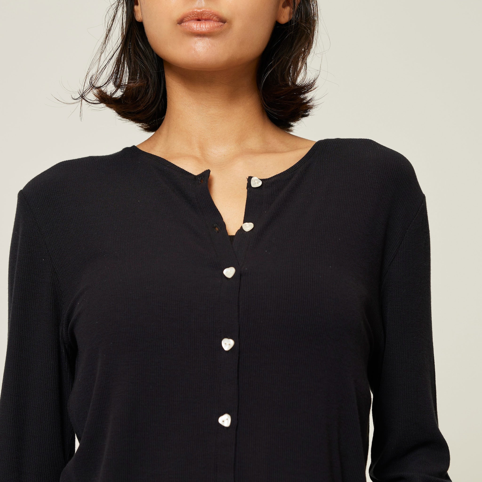 Sheer RIB 2wayカーディガン