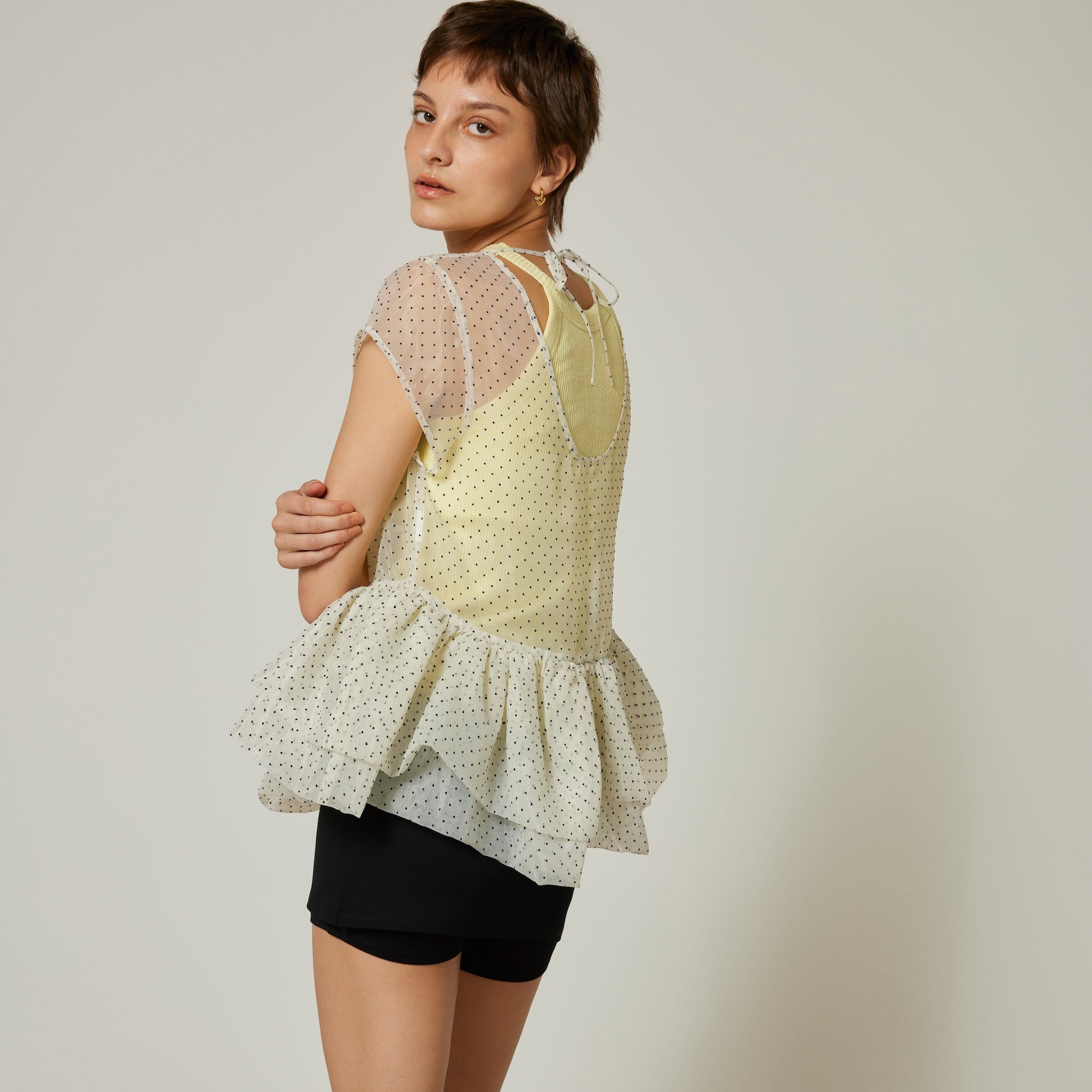 Organdy Double Balloon Top