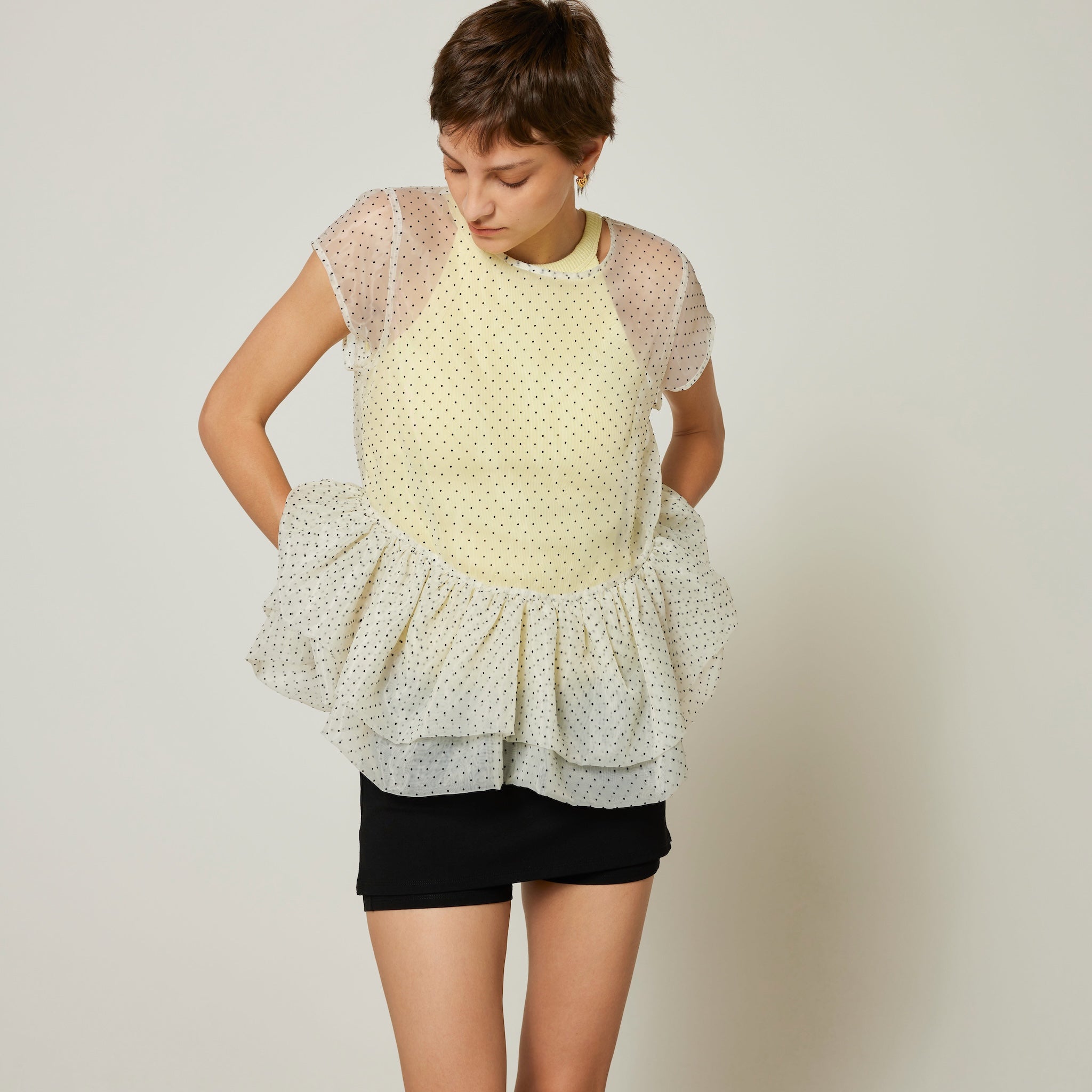 Organdy Double Balloon Top