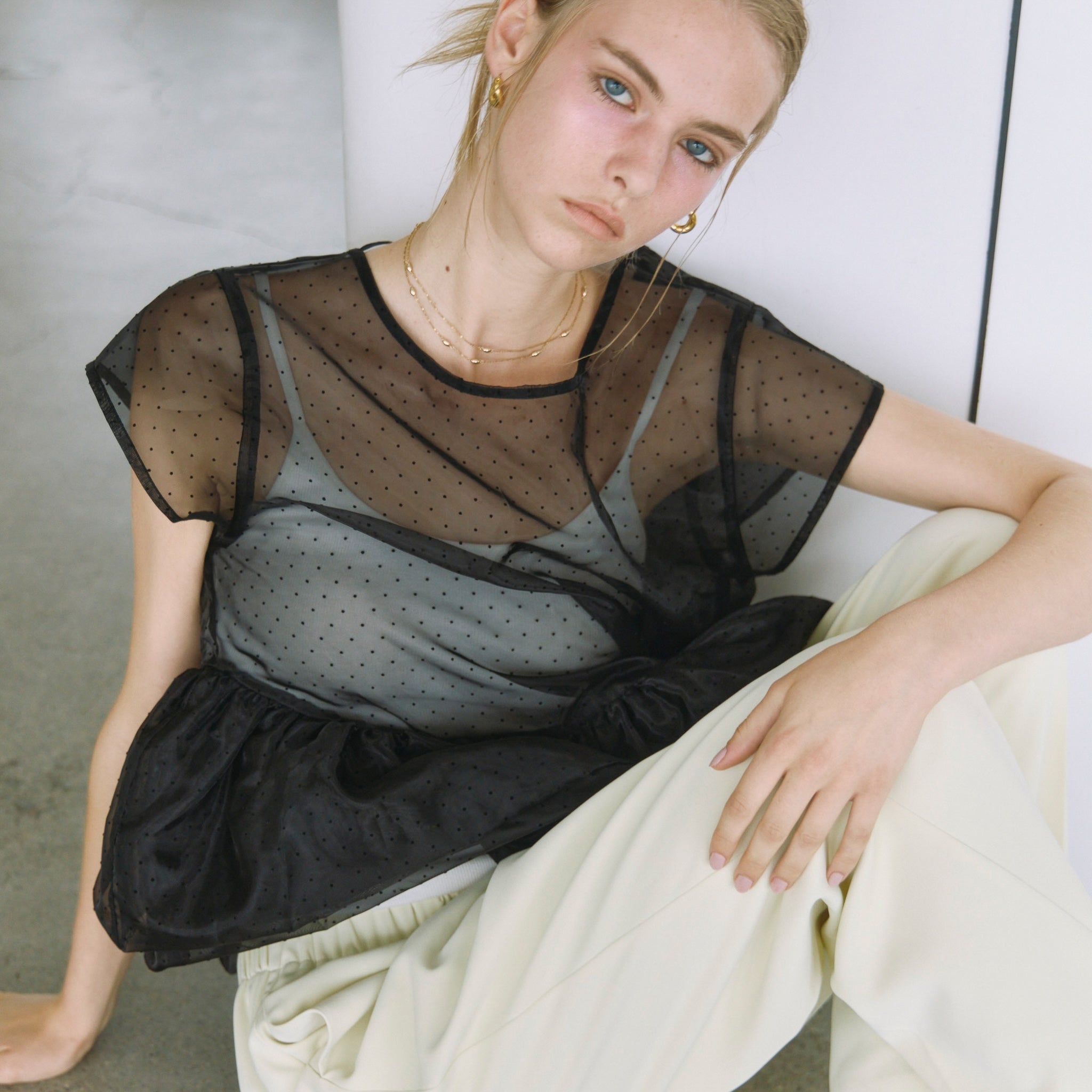 Organdy Double Balloon Top