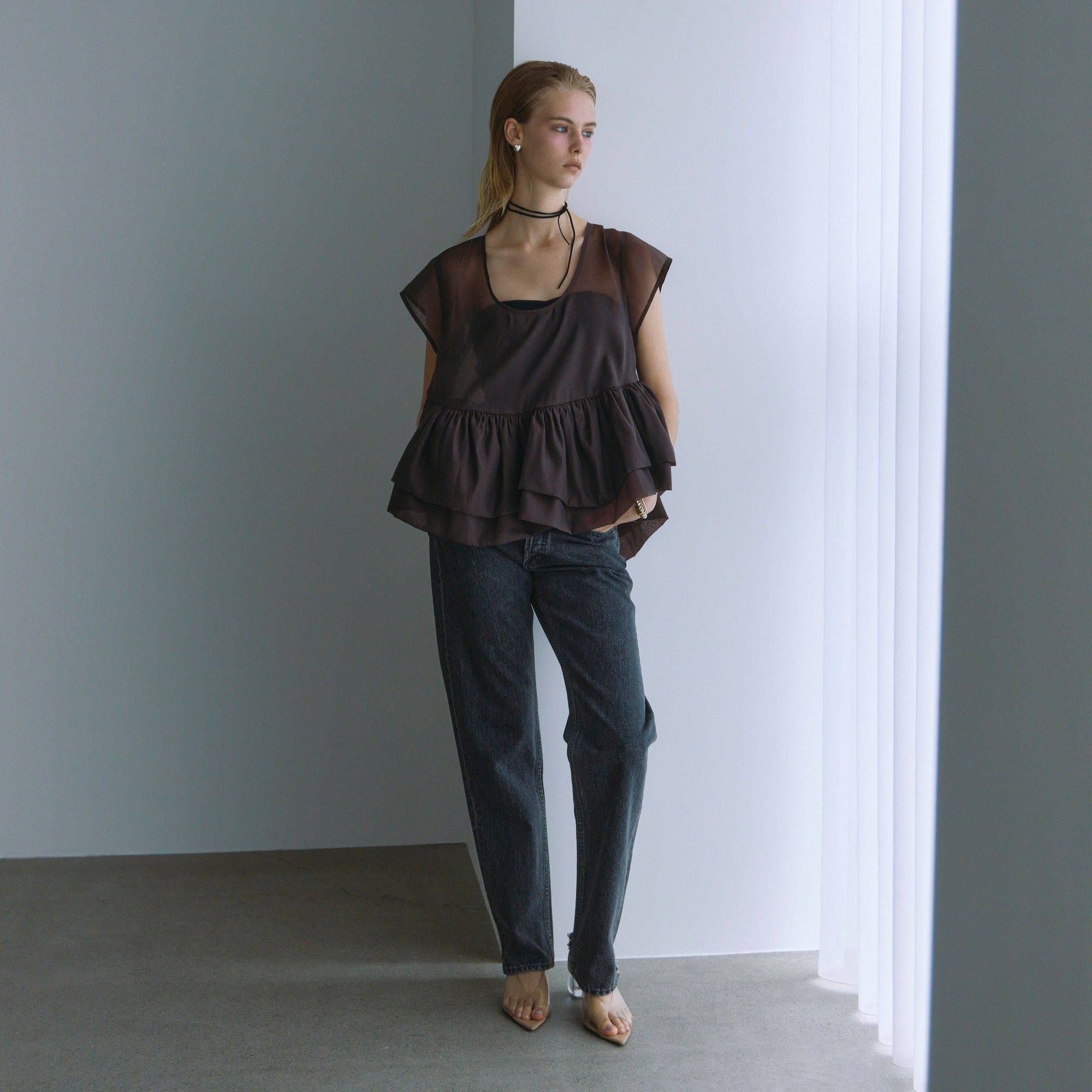 Organdy Double Balloon Top