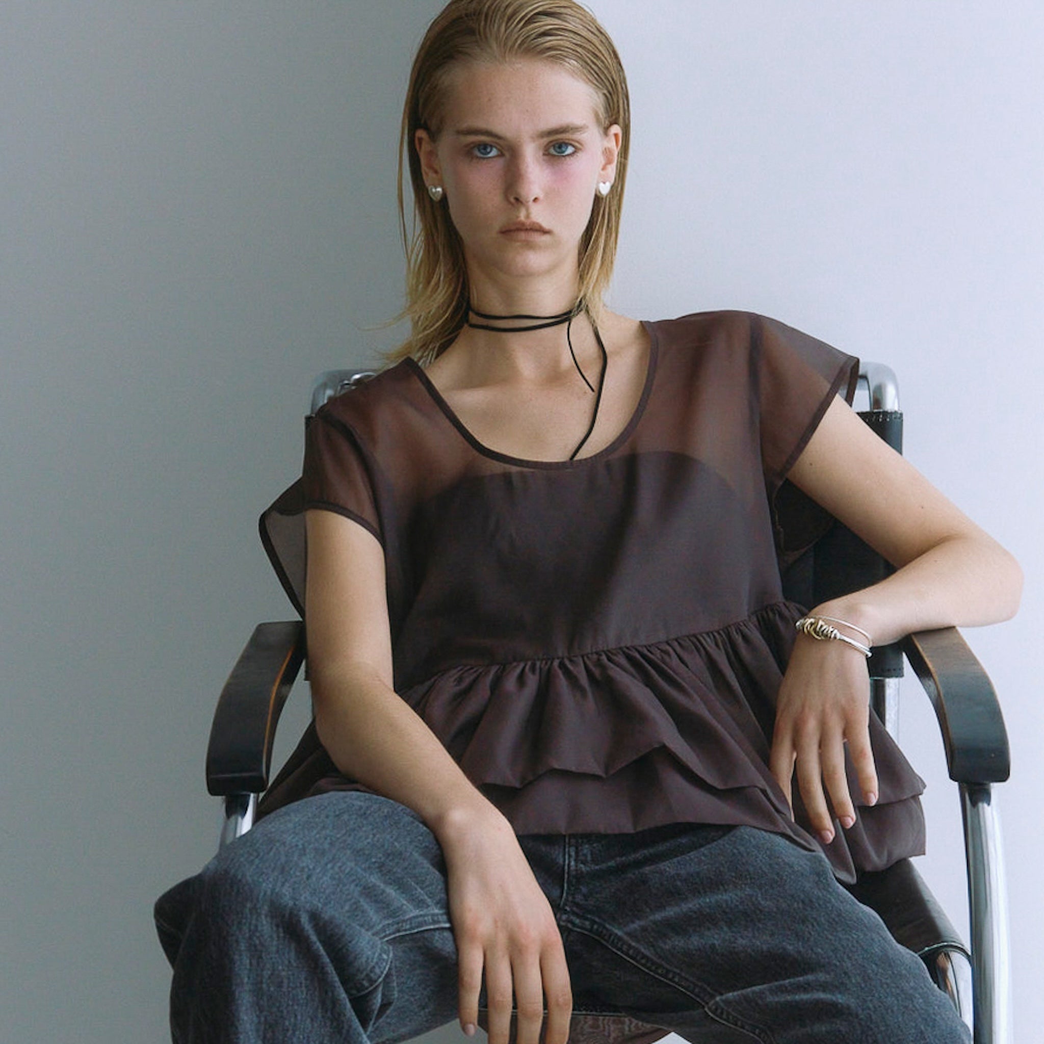 Organdy Double Balloon Top