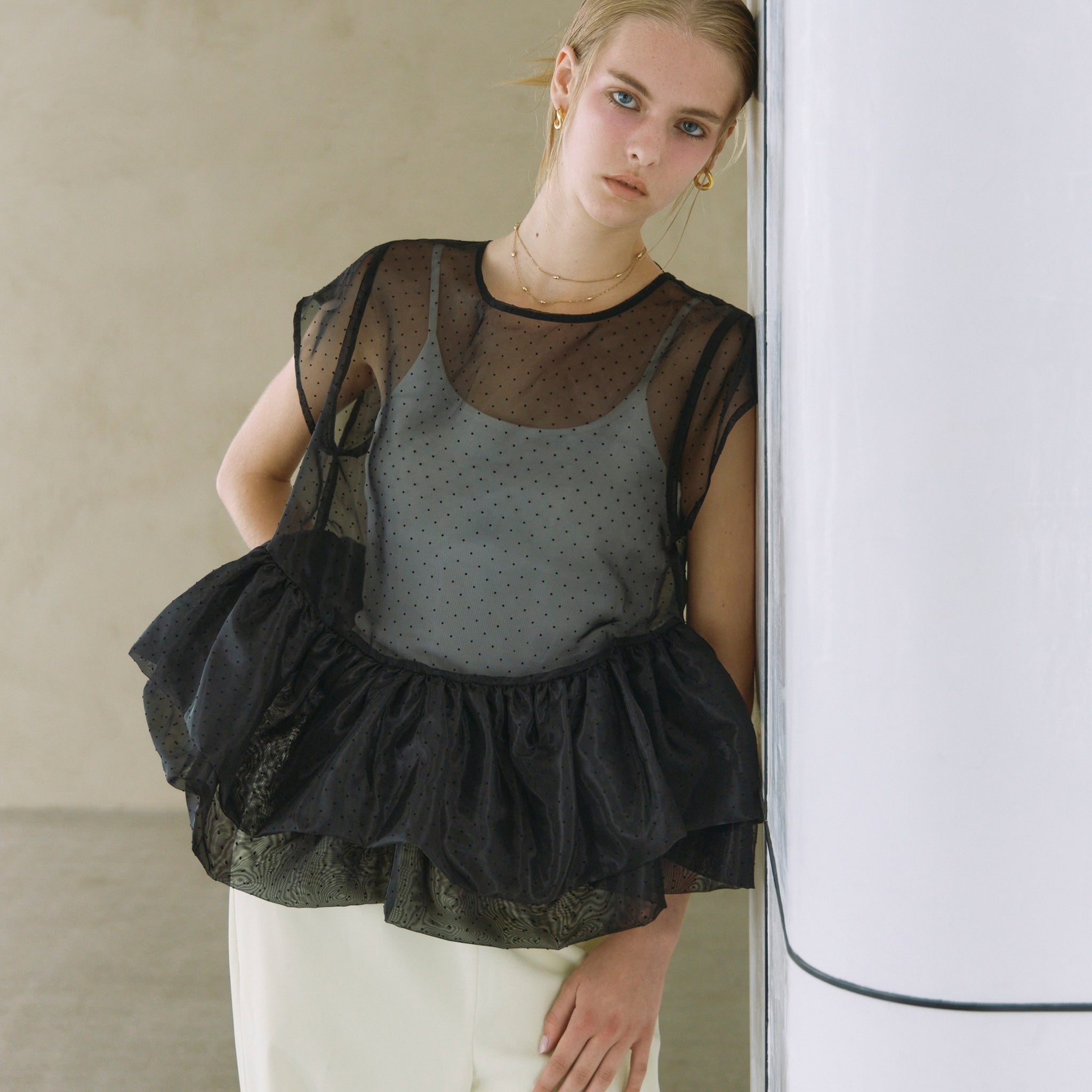 Organdy Double Balloon Top