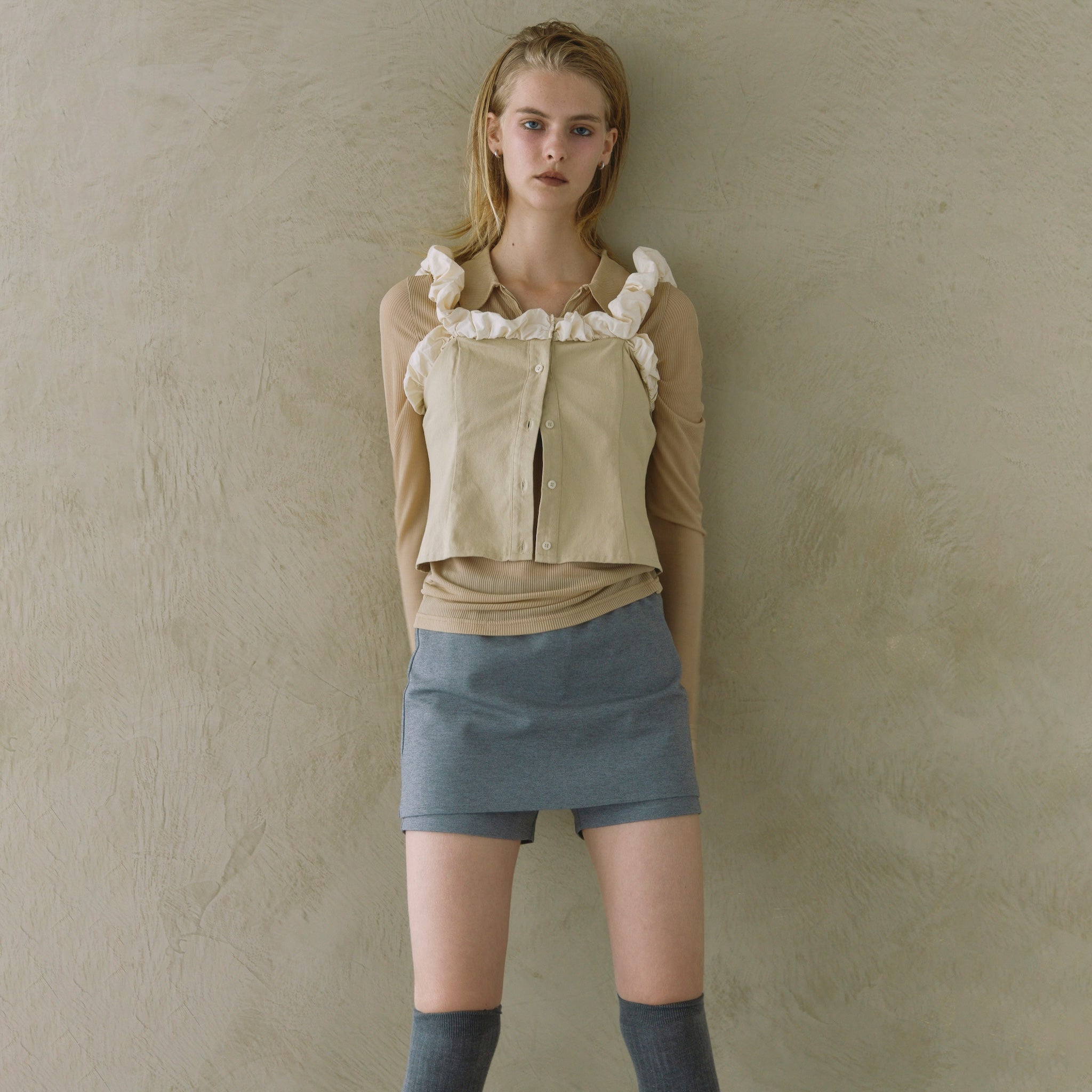 2way Shoulder Frill Bustier