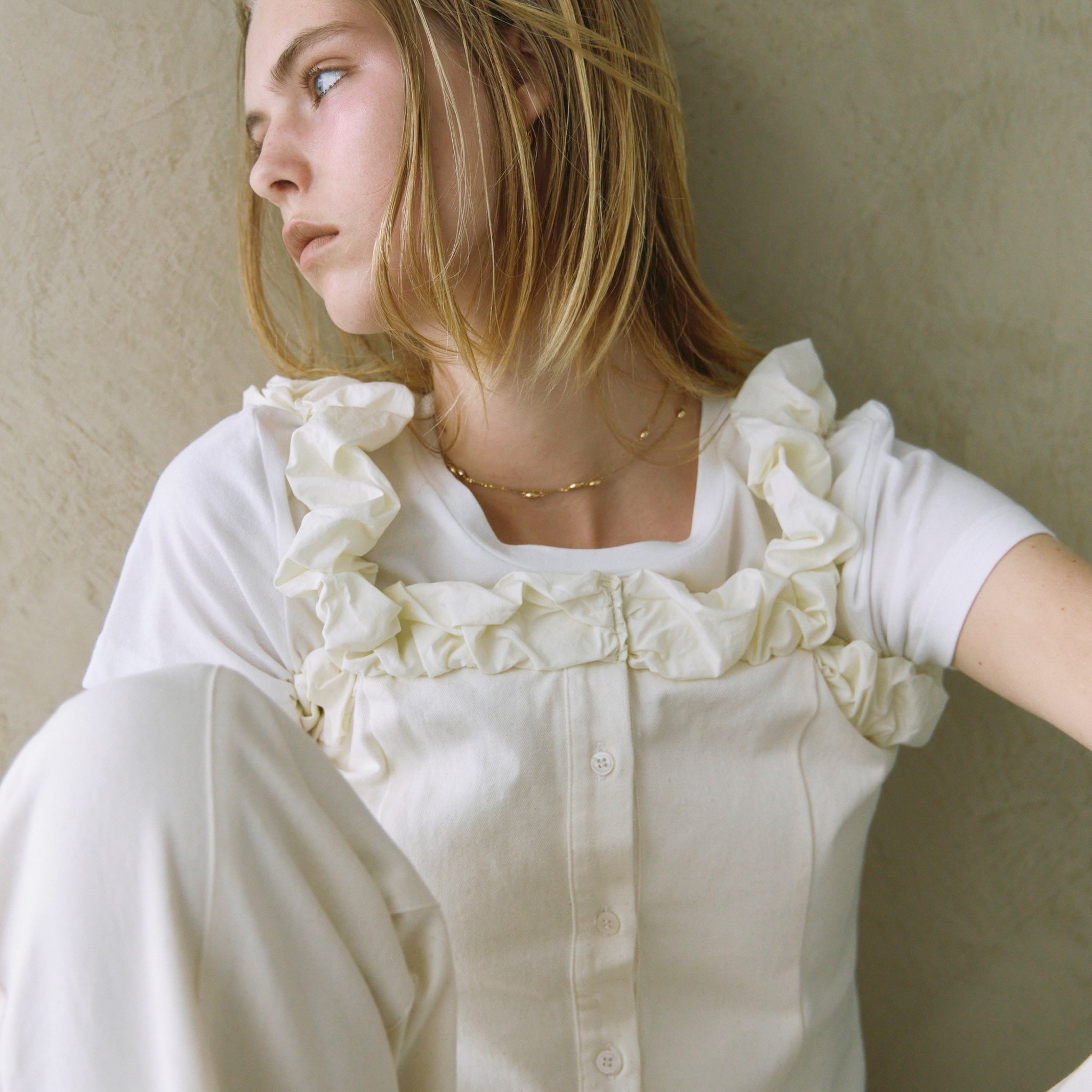 2way Shoulder Frill Bustier