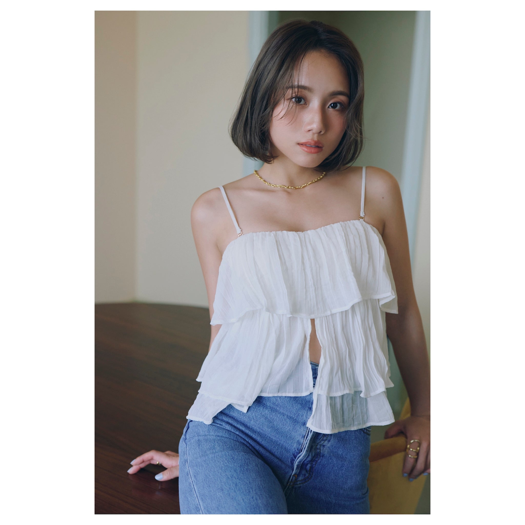 Collab Padded Frill 2-Way Camisole