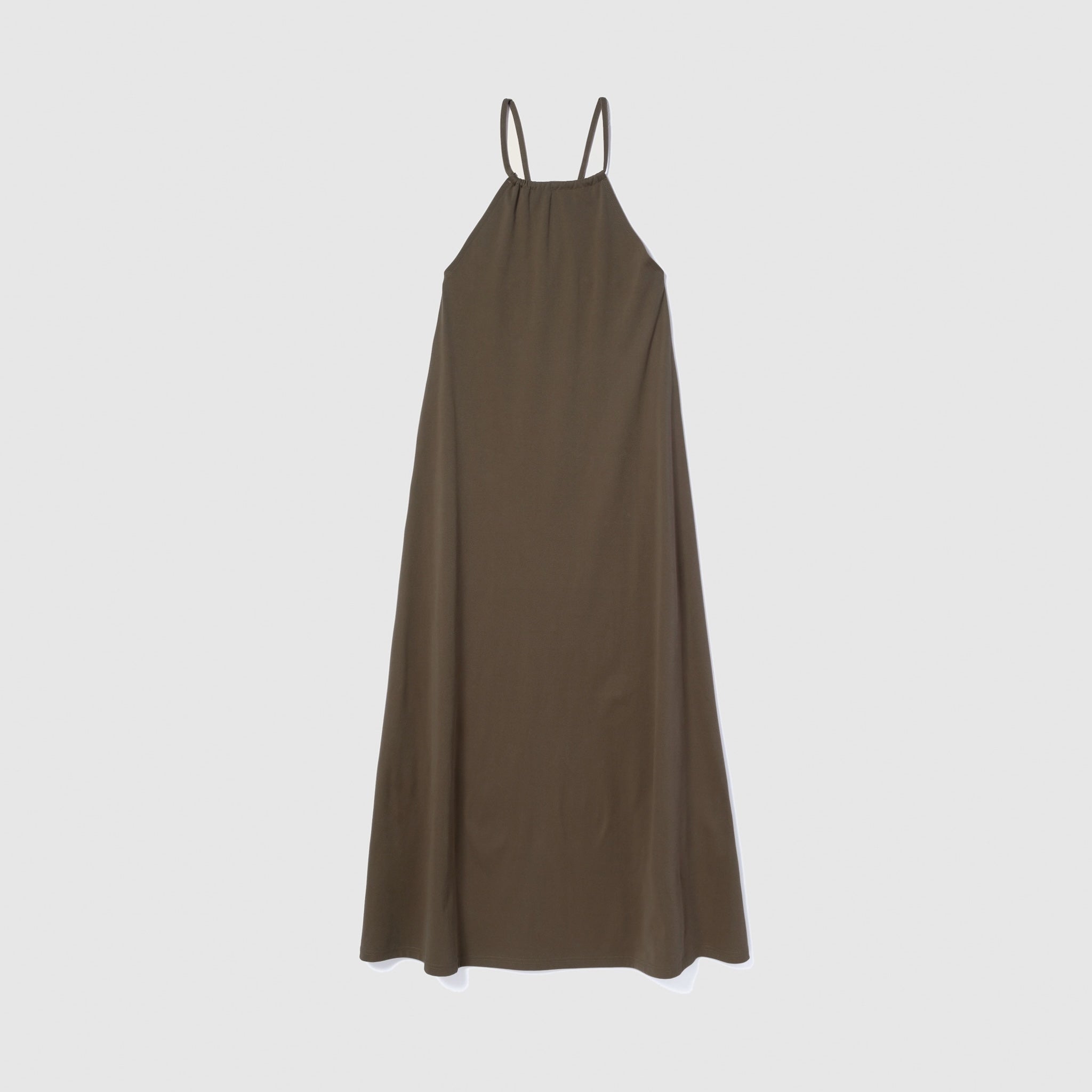 Silk-satin cotton flare dress