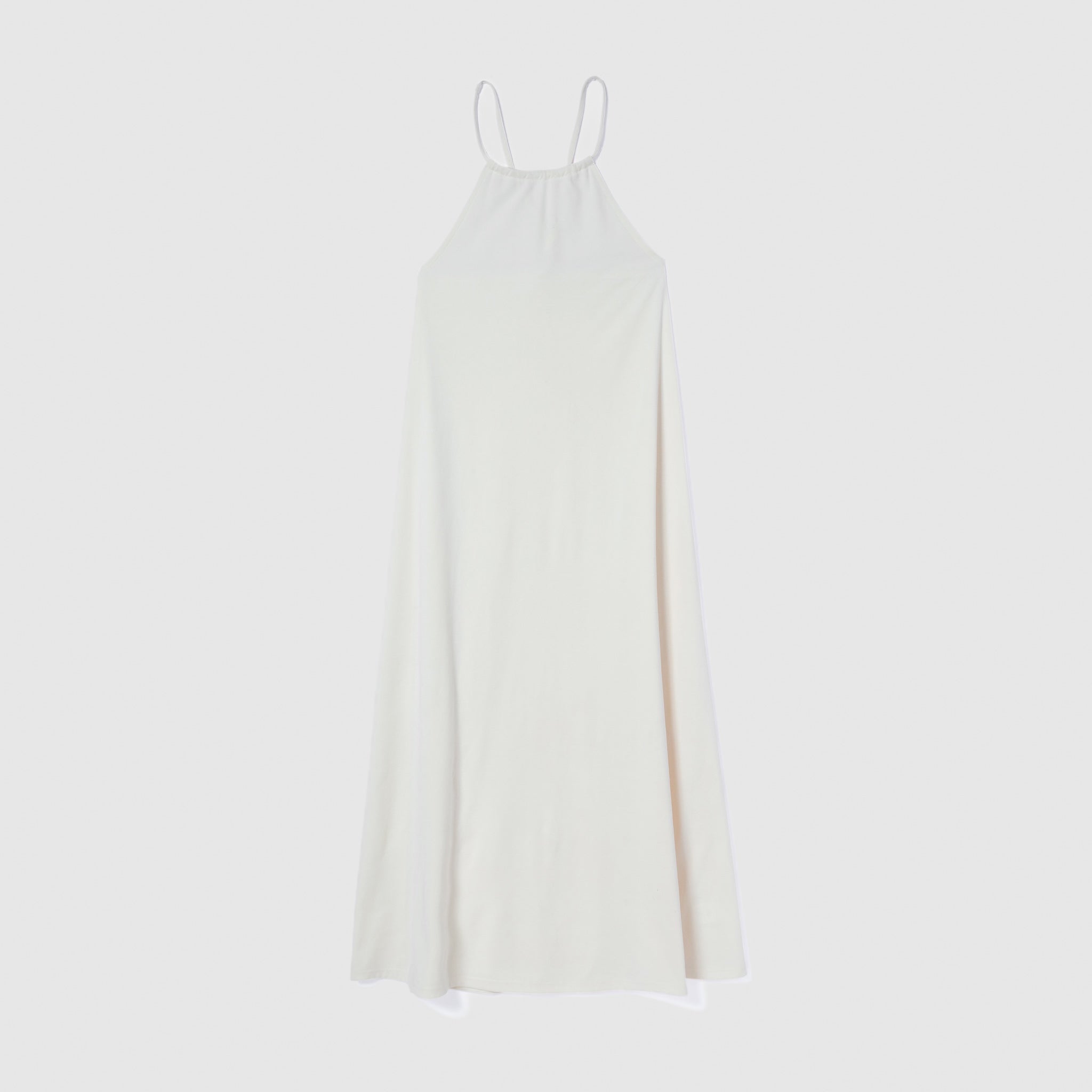 Silk-satin cotton flare dress
