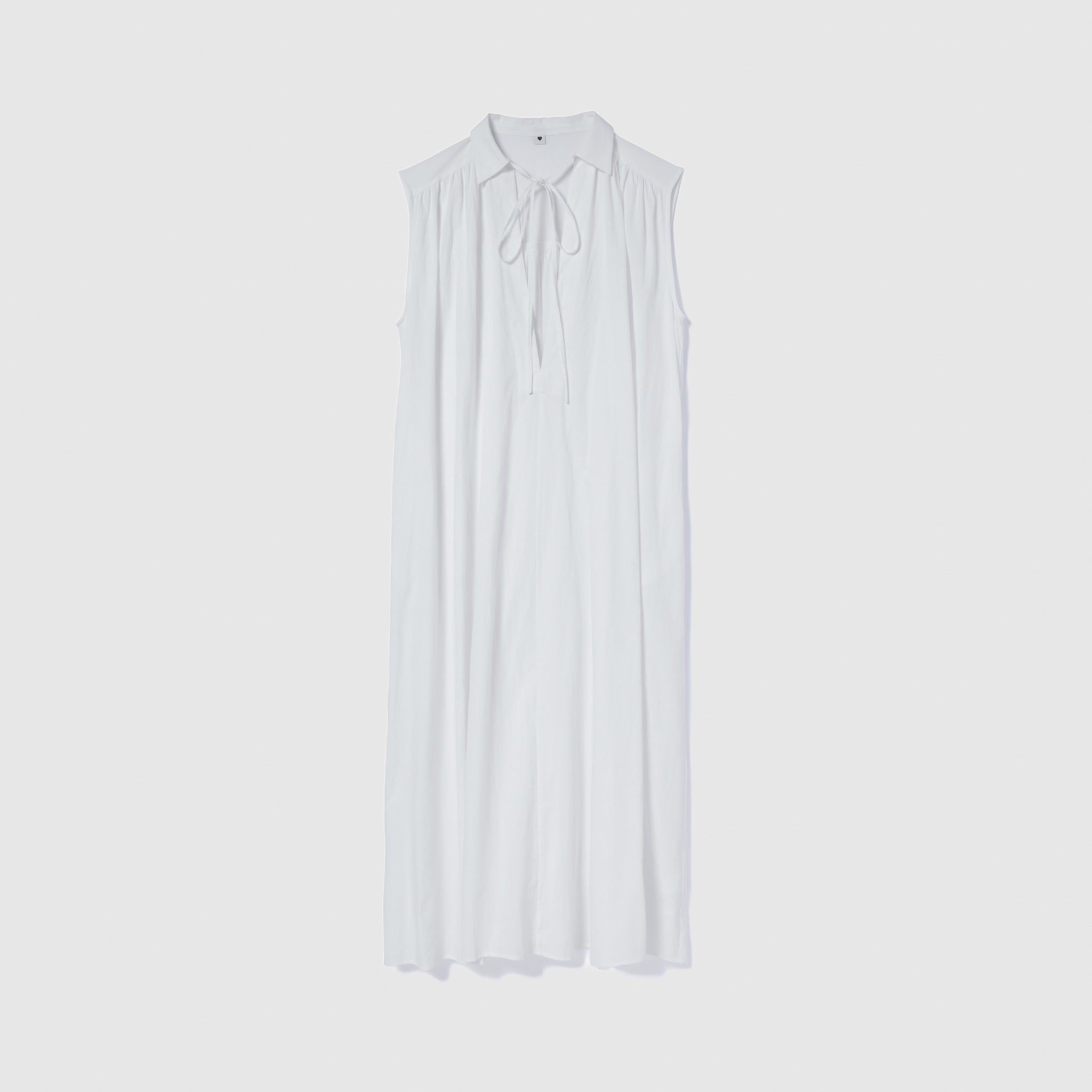 Cotton Wash collar Vカットタンクドレス