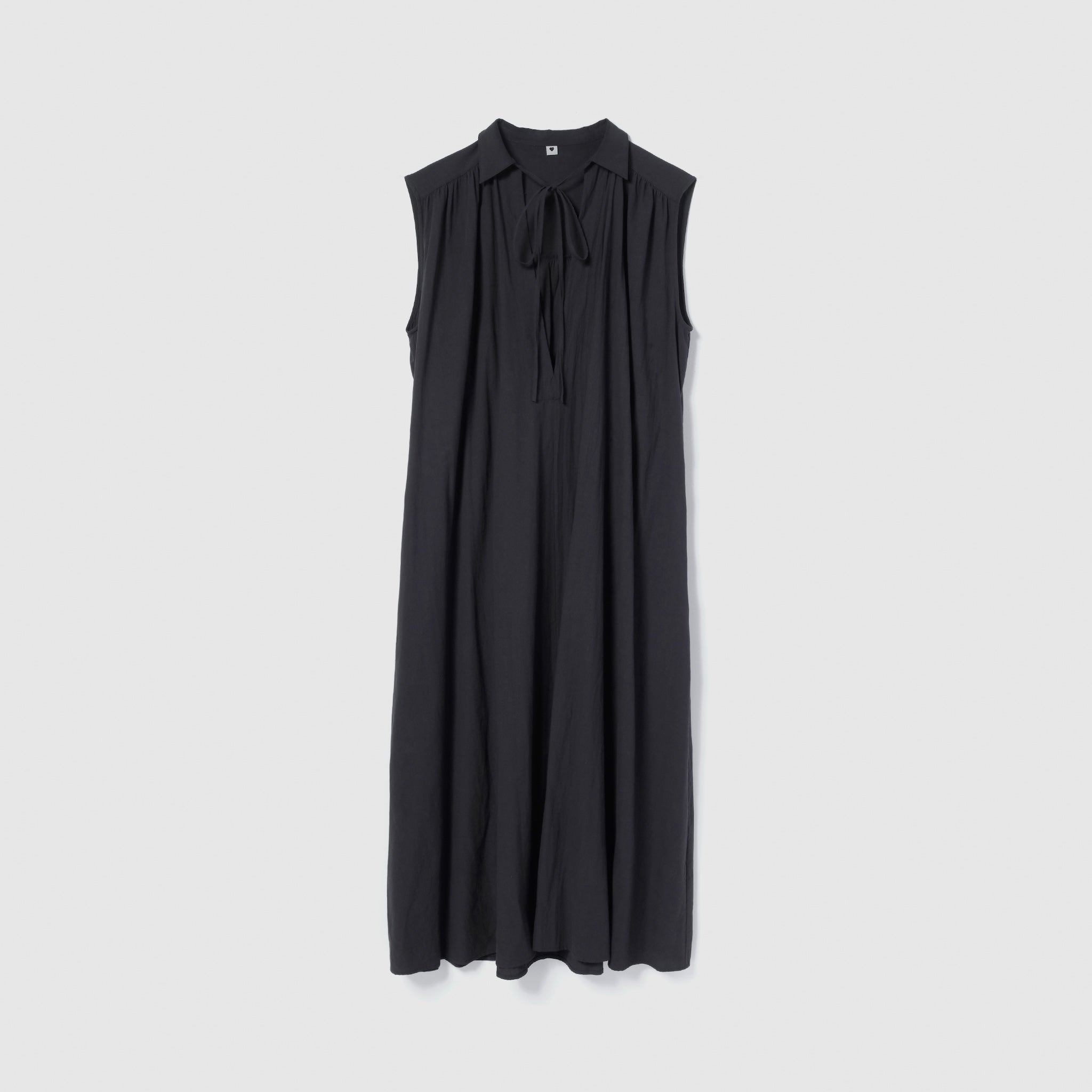Cotton Wash collar Vカットタンクドレス