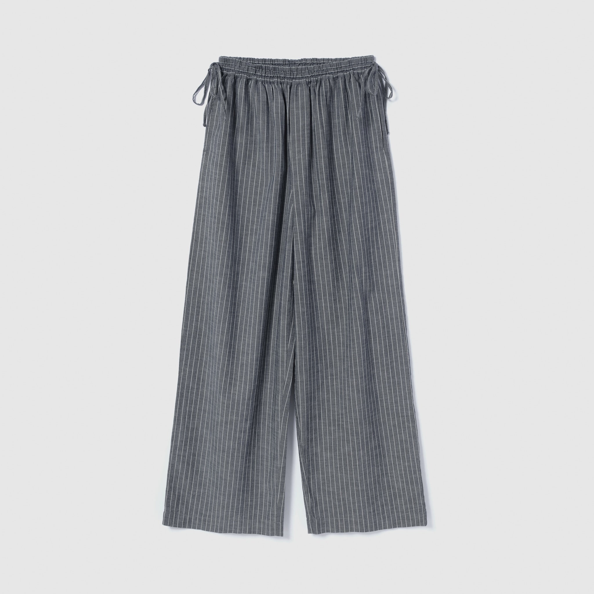 ECO FABRIC Striped Gathered Pants