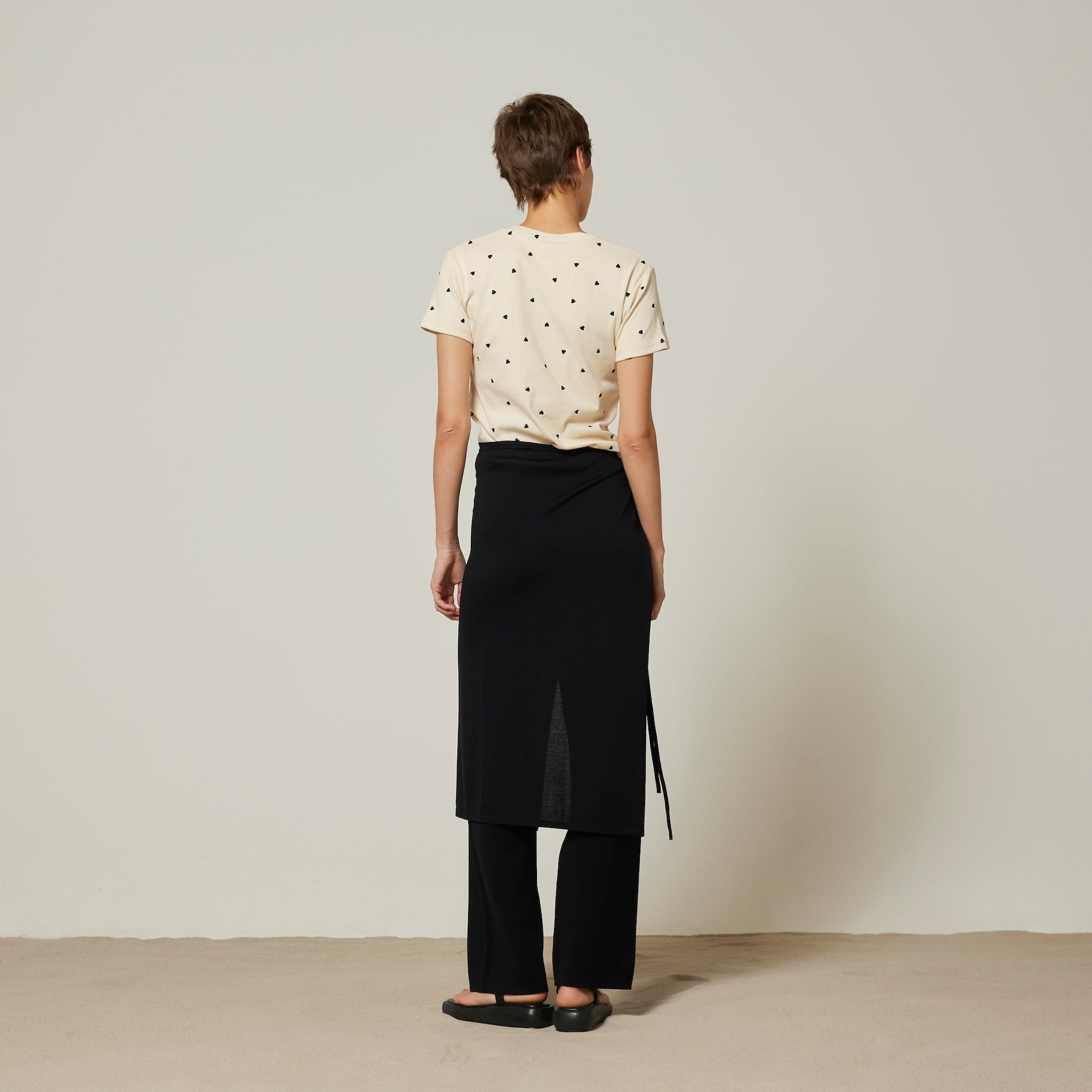 Wrapスカーフニットパンツ