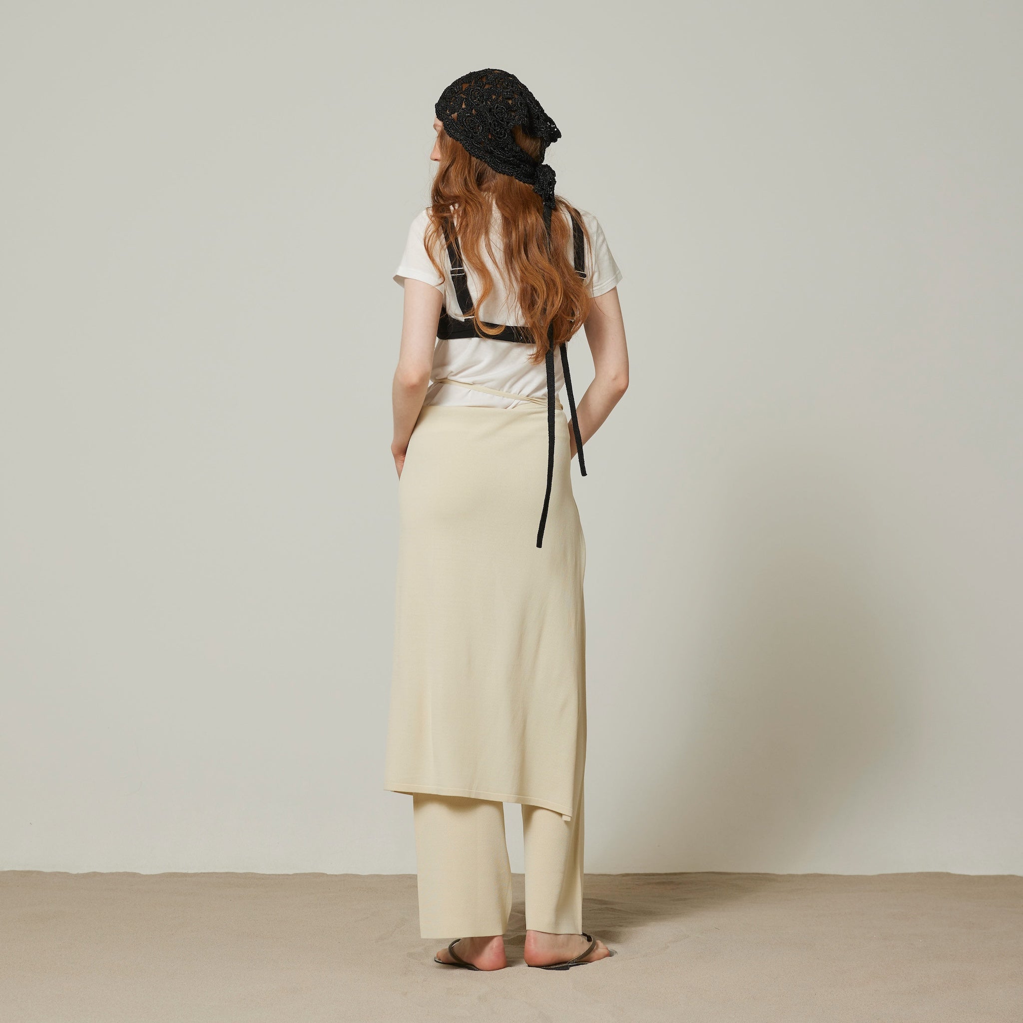 Wrapスカーフニットパンツ