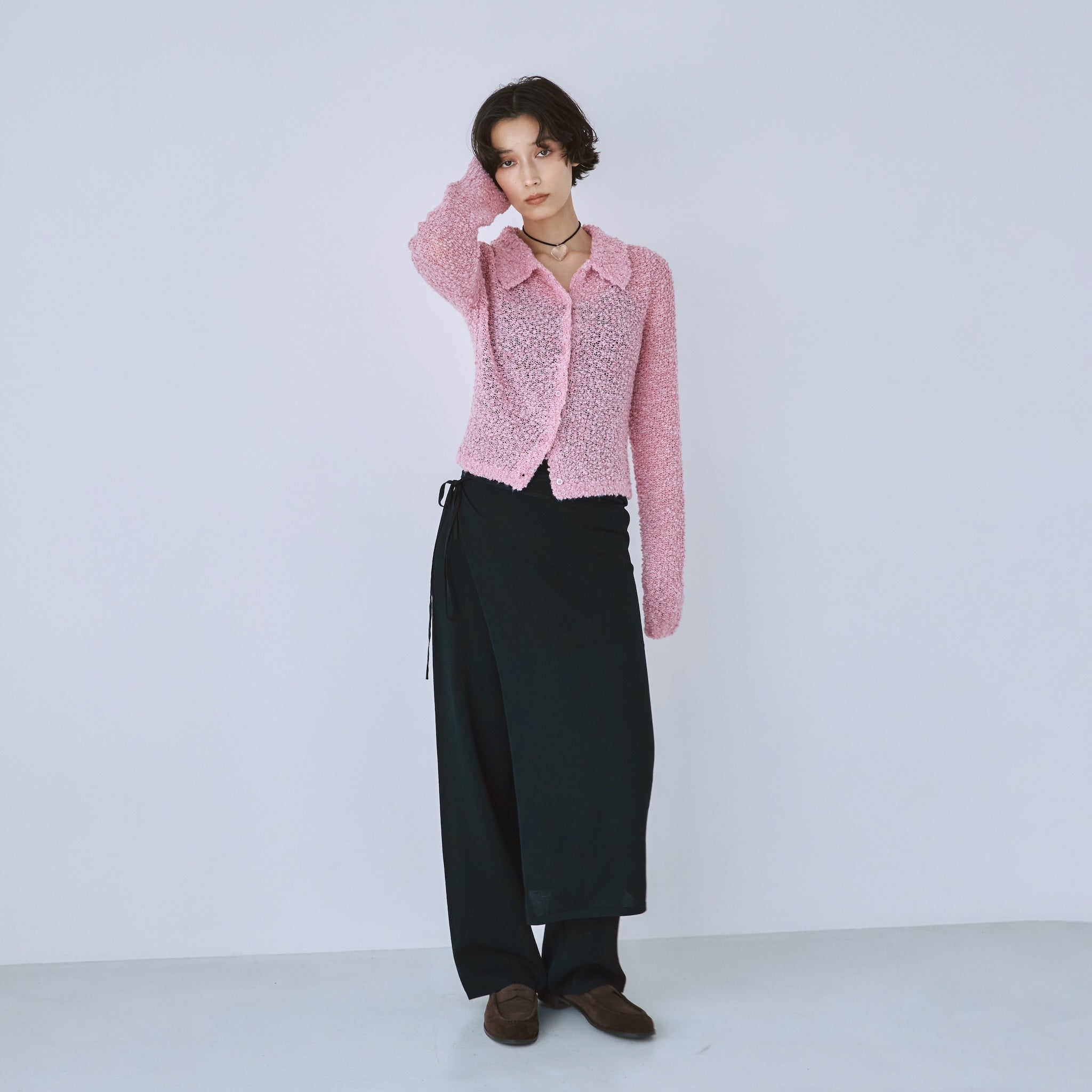 Wrapスカーフニットパンツ