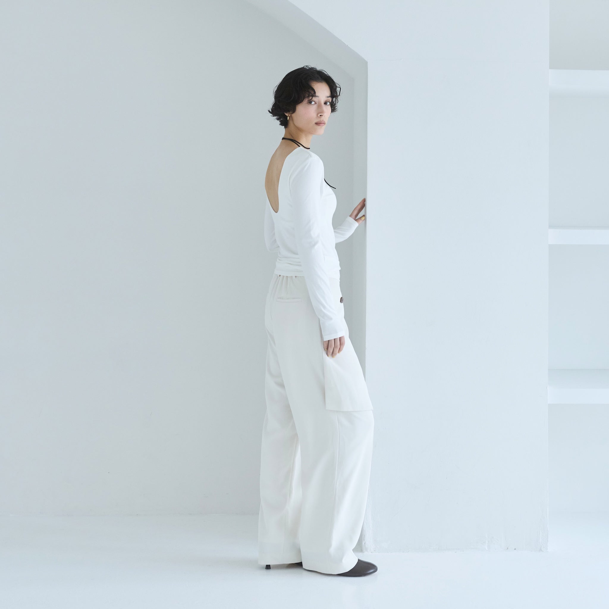 WrapスカートLayeredパンツ