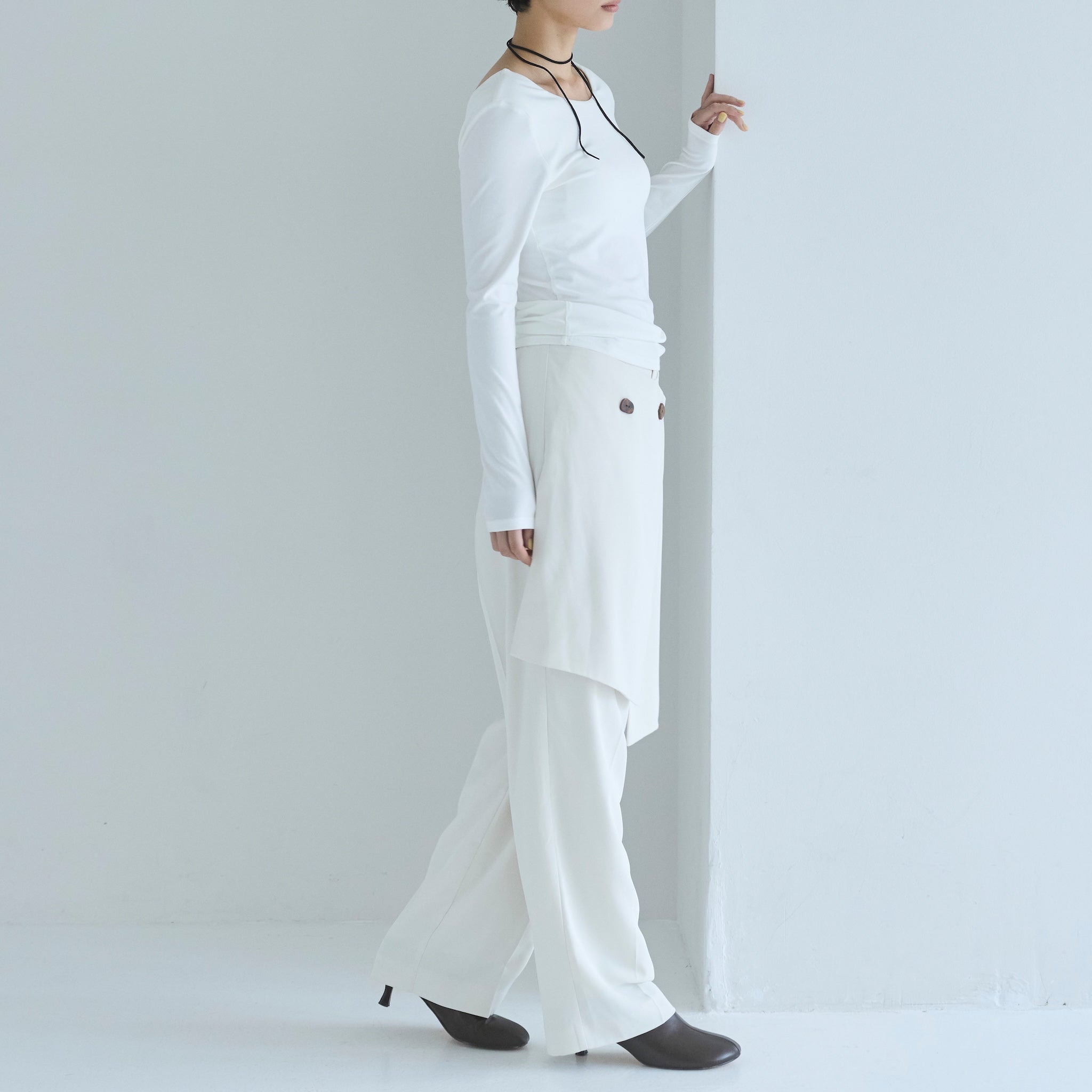 WrapスカートLayeredパンツ