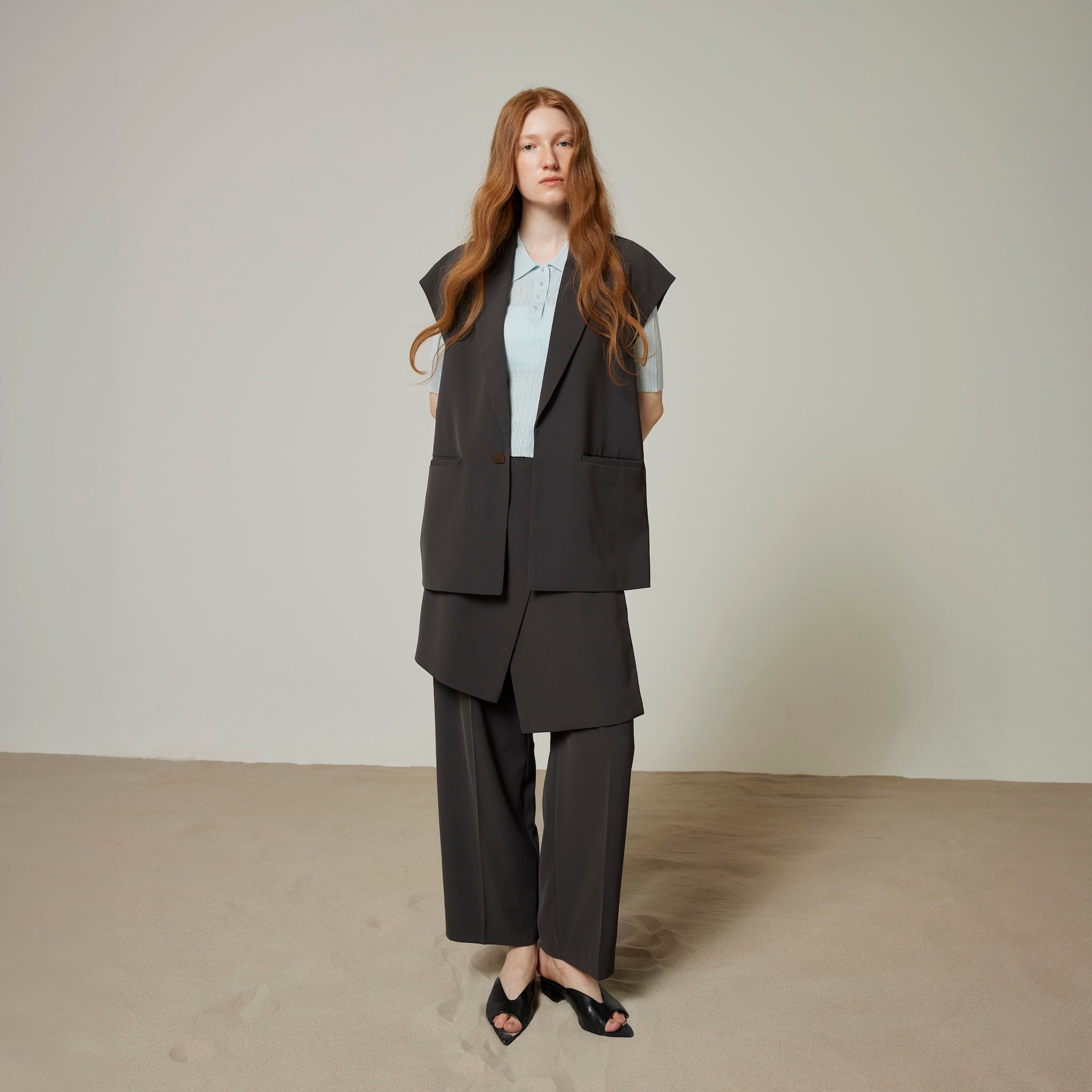 WrapスカートLayeredパンツ