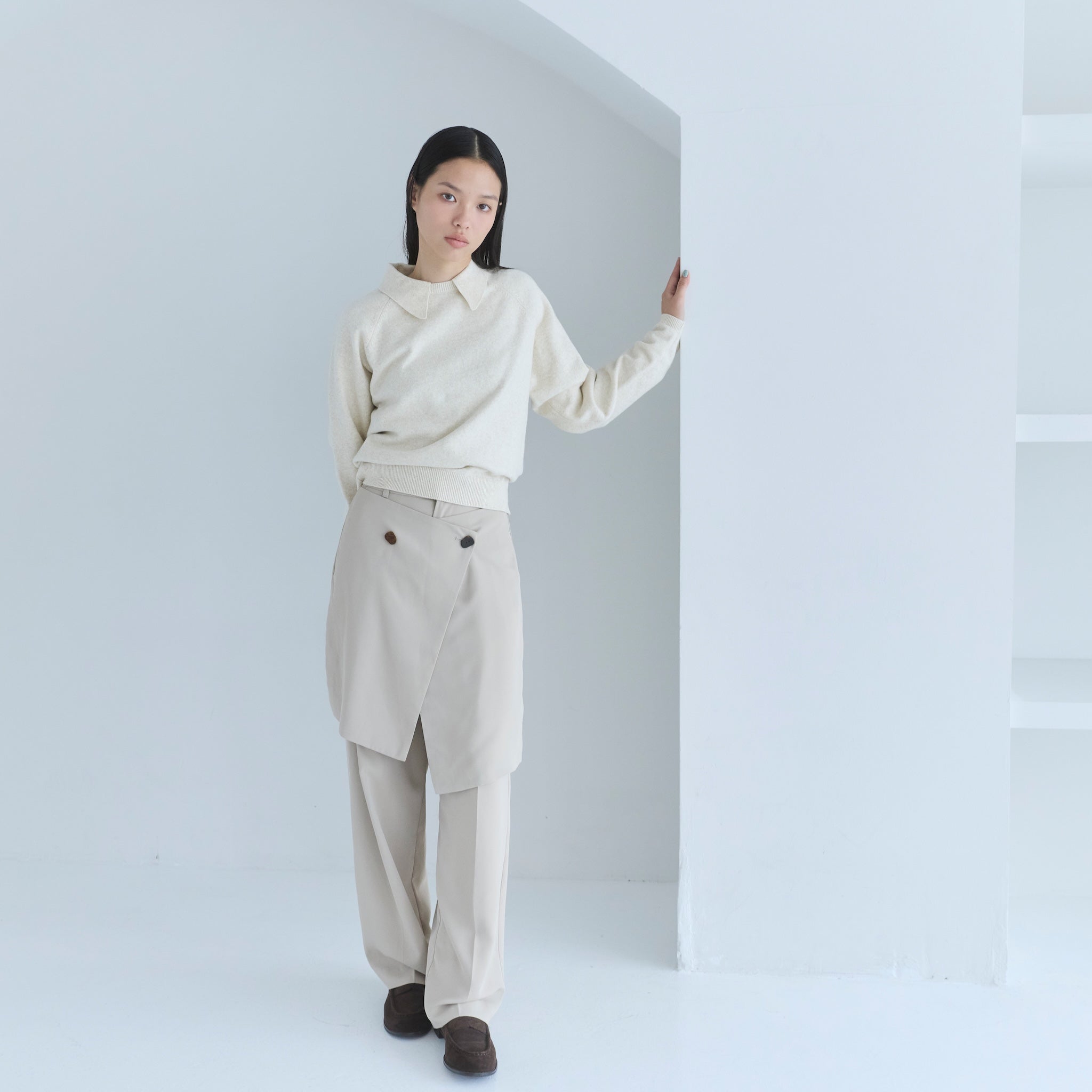 WrapスカートLayeredパンツ