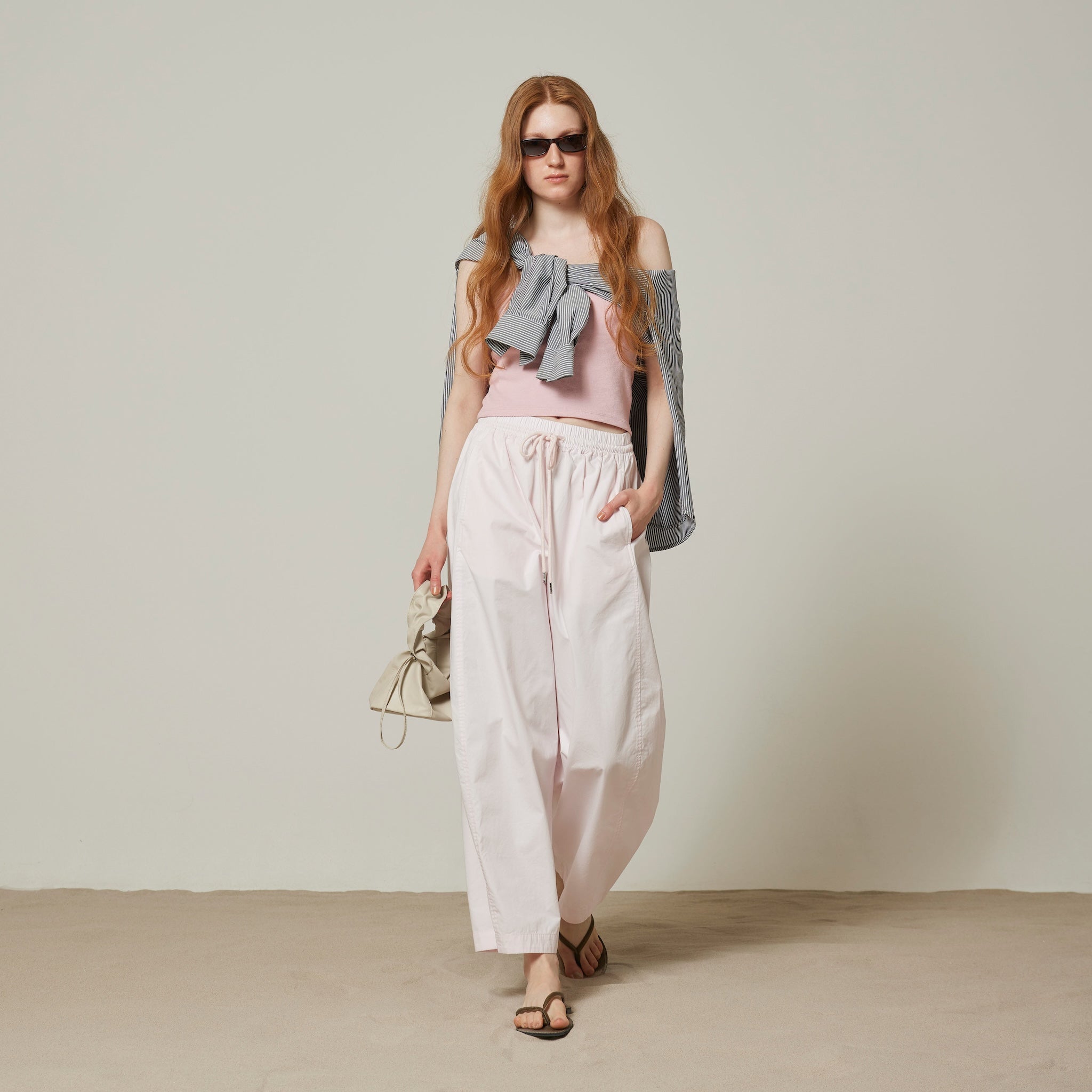 Barrel leg volume pants