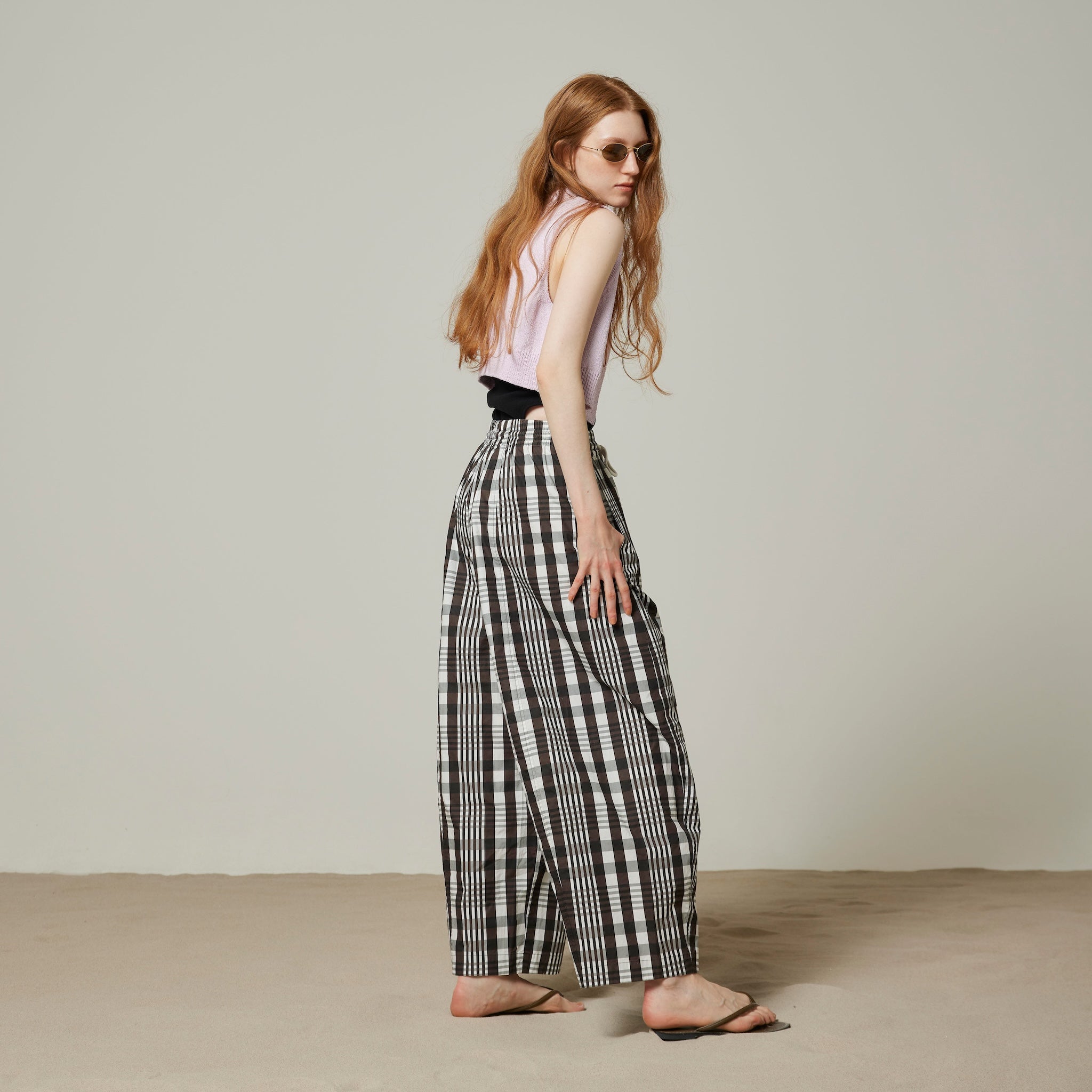 Barrel leg volume pants