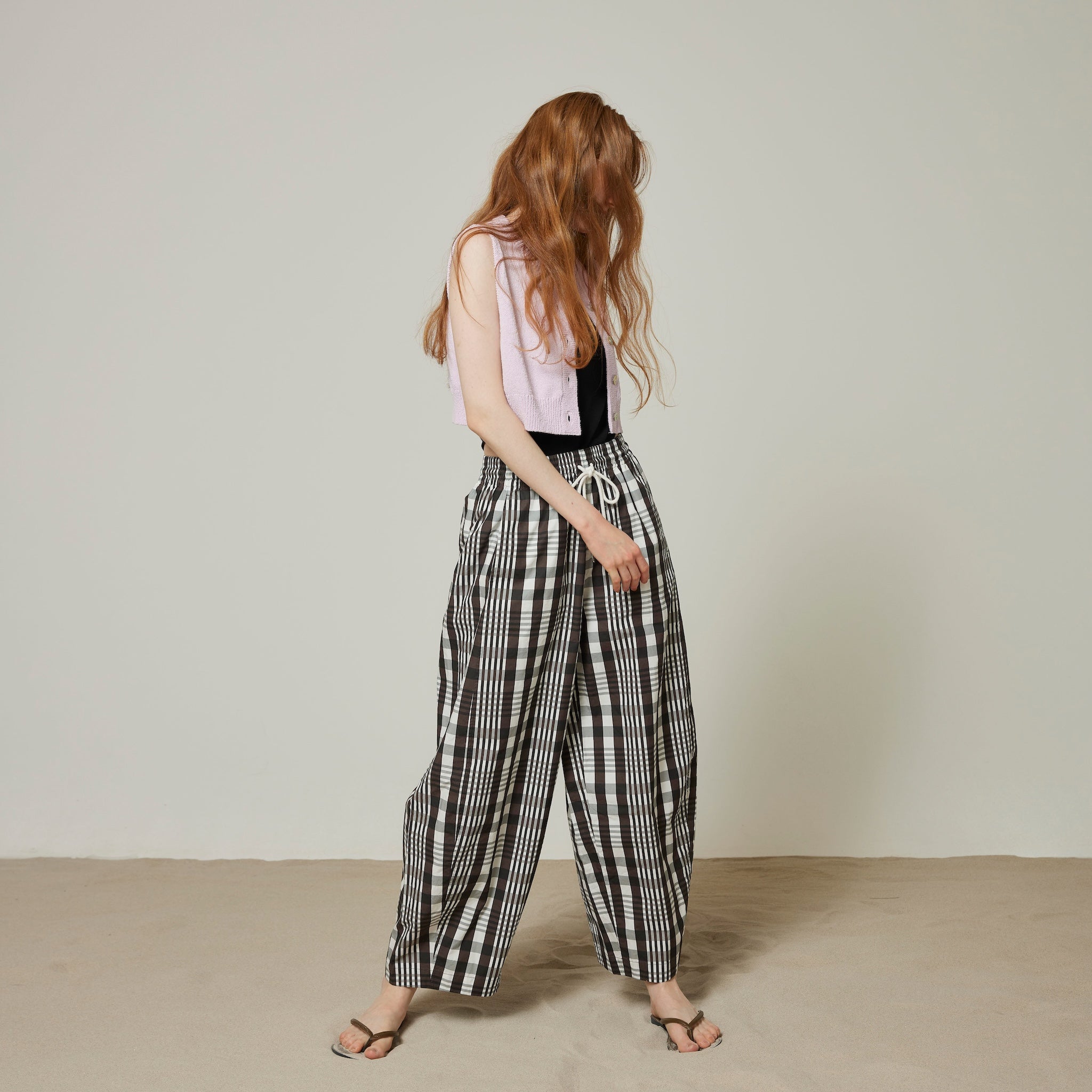 Barrel leg volume pants