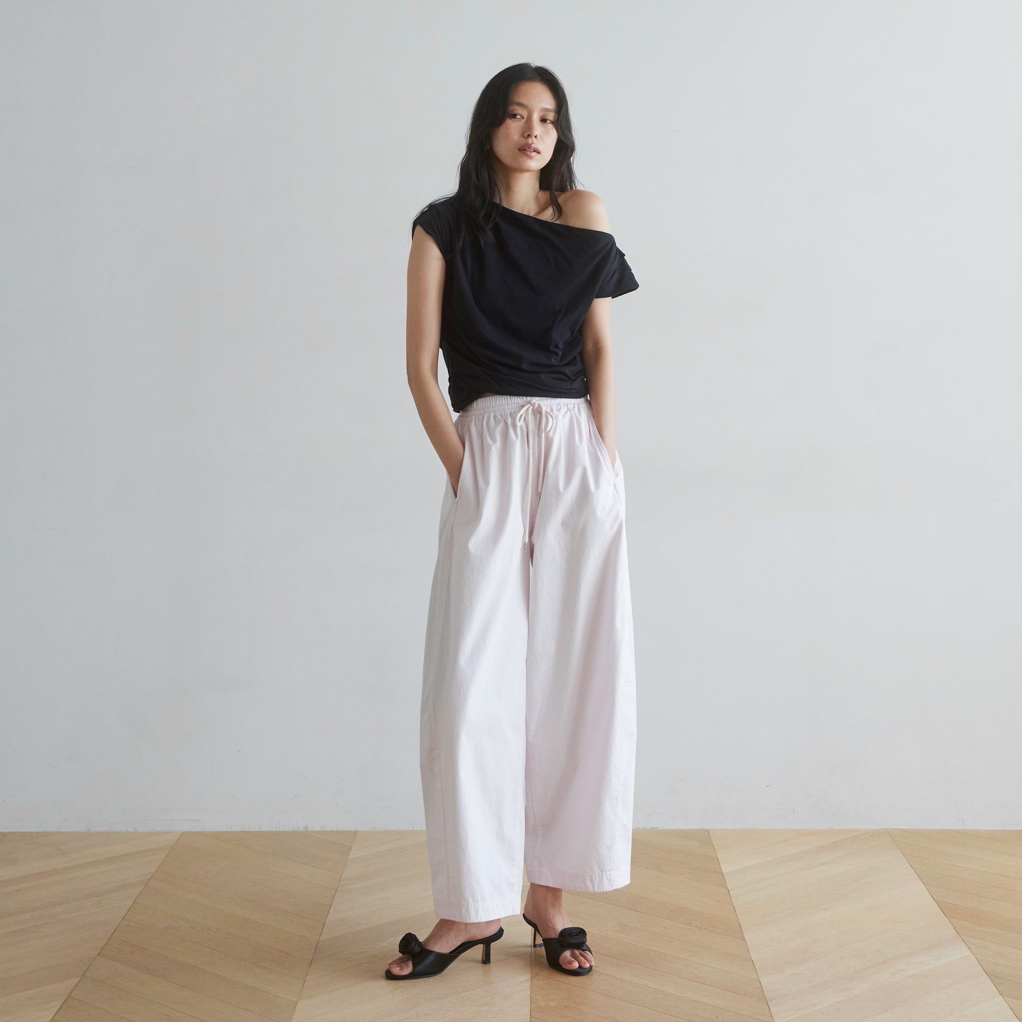 Barrel leg volume pants