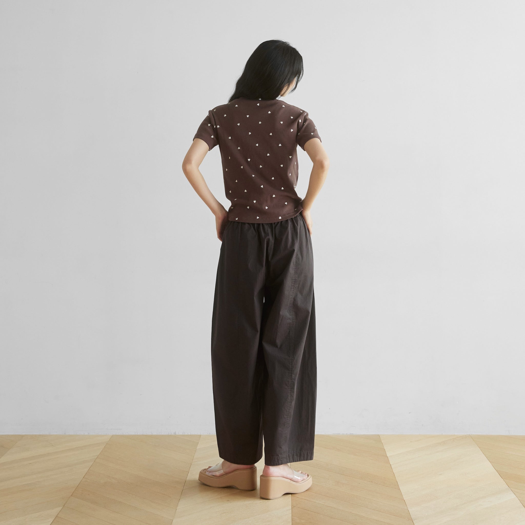 Barrel leg volume pants