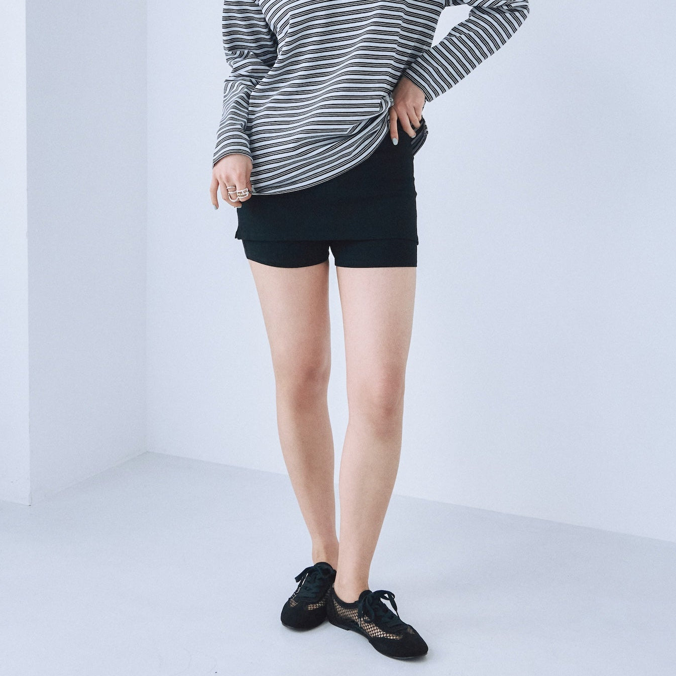 スカートwithハーフレギンス