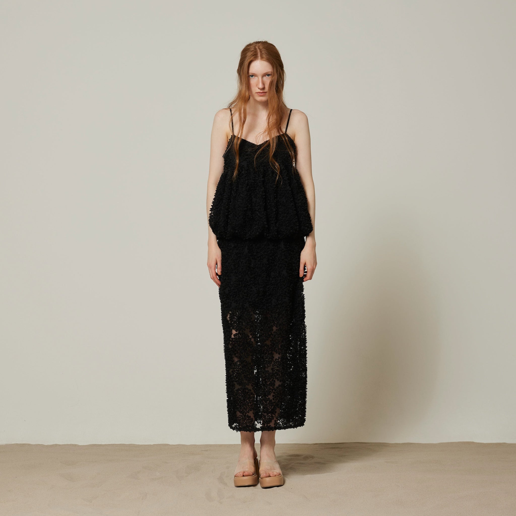 Petal Tulle Long Skirt