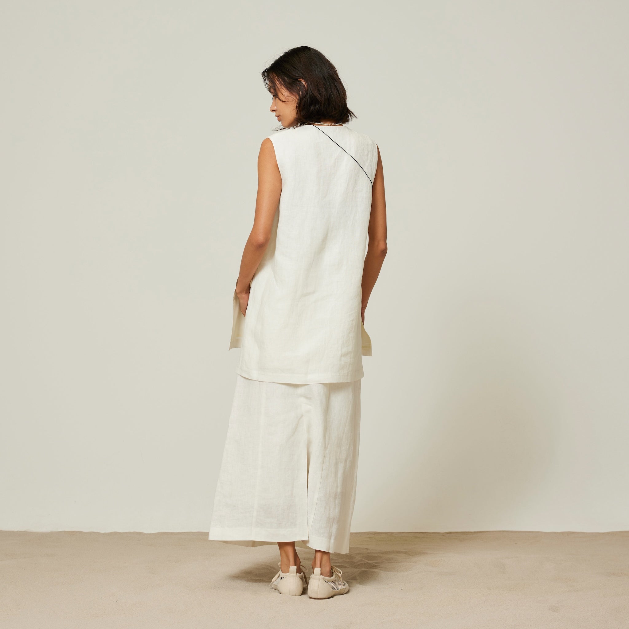 Sandyfeet x SRL LINENハイウエストスカート