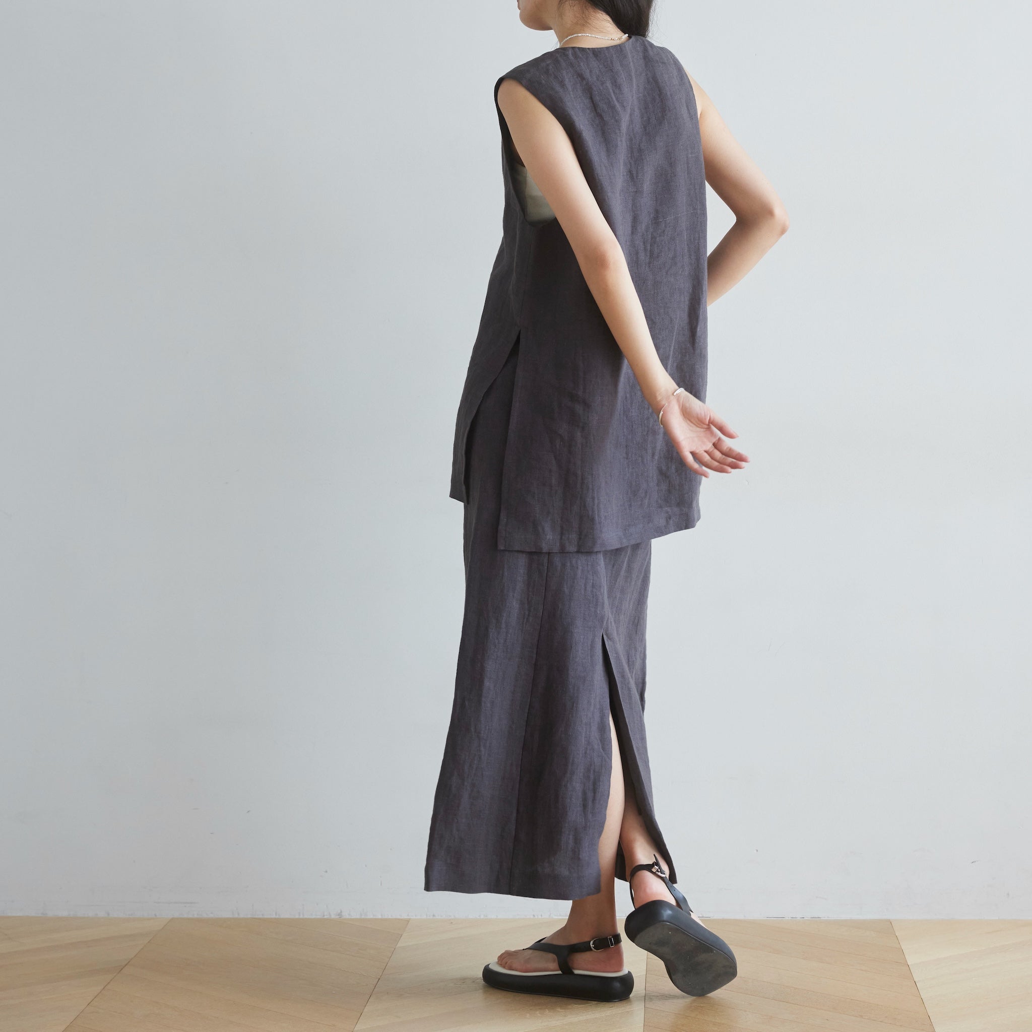 Sandyfeet x SRL LINENハイウエストスカート