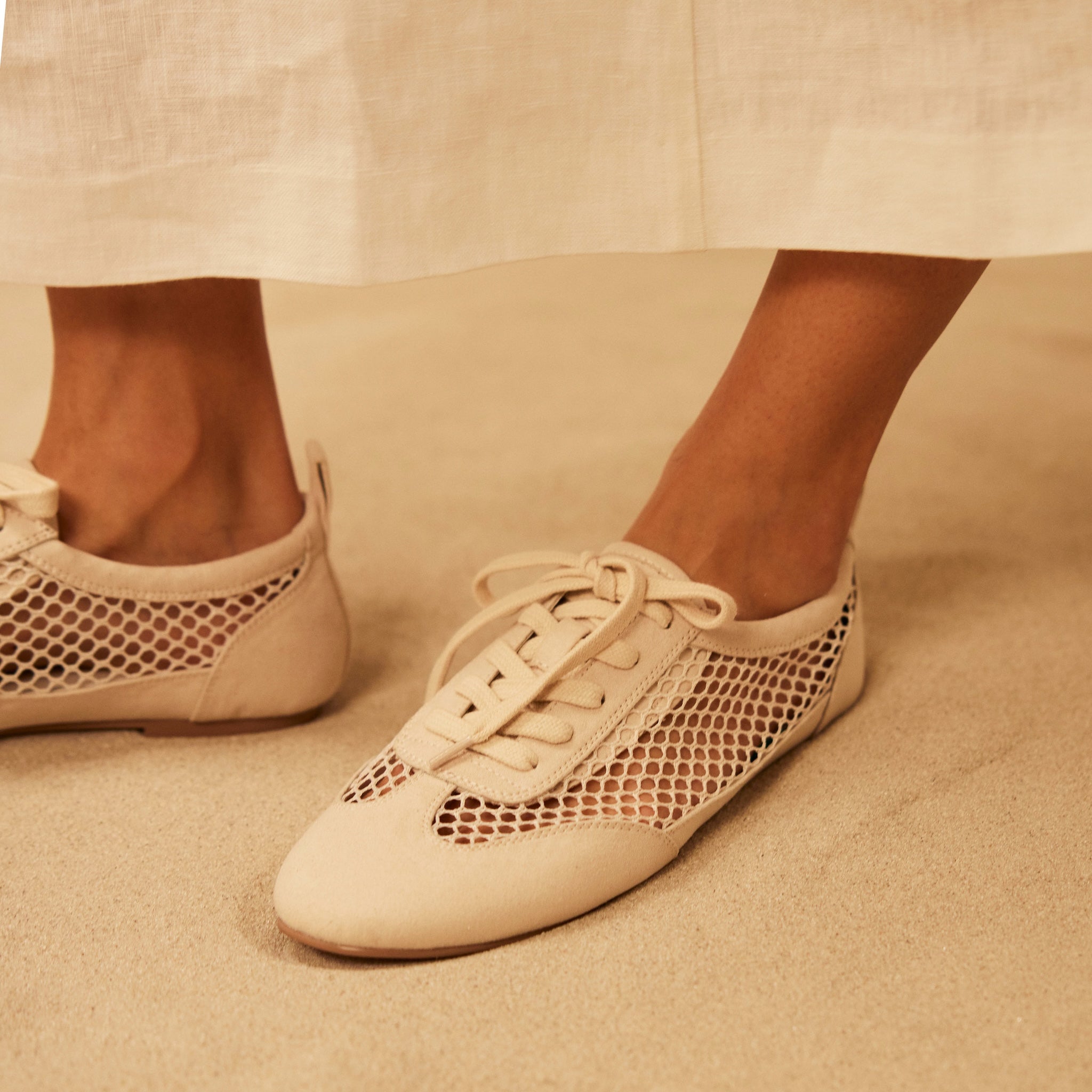 Meshフラットスニーカー