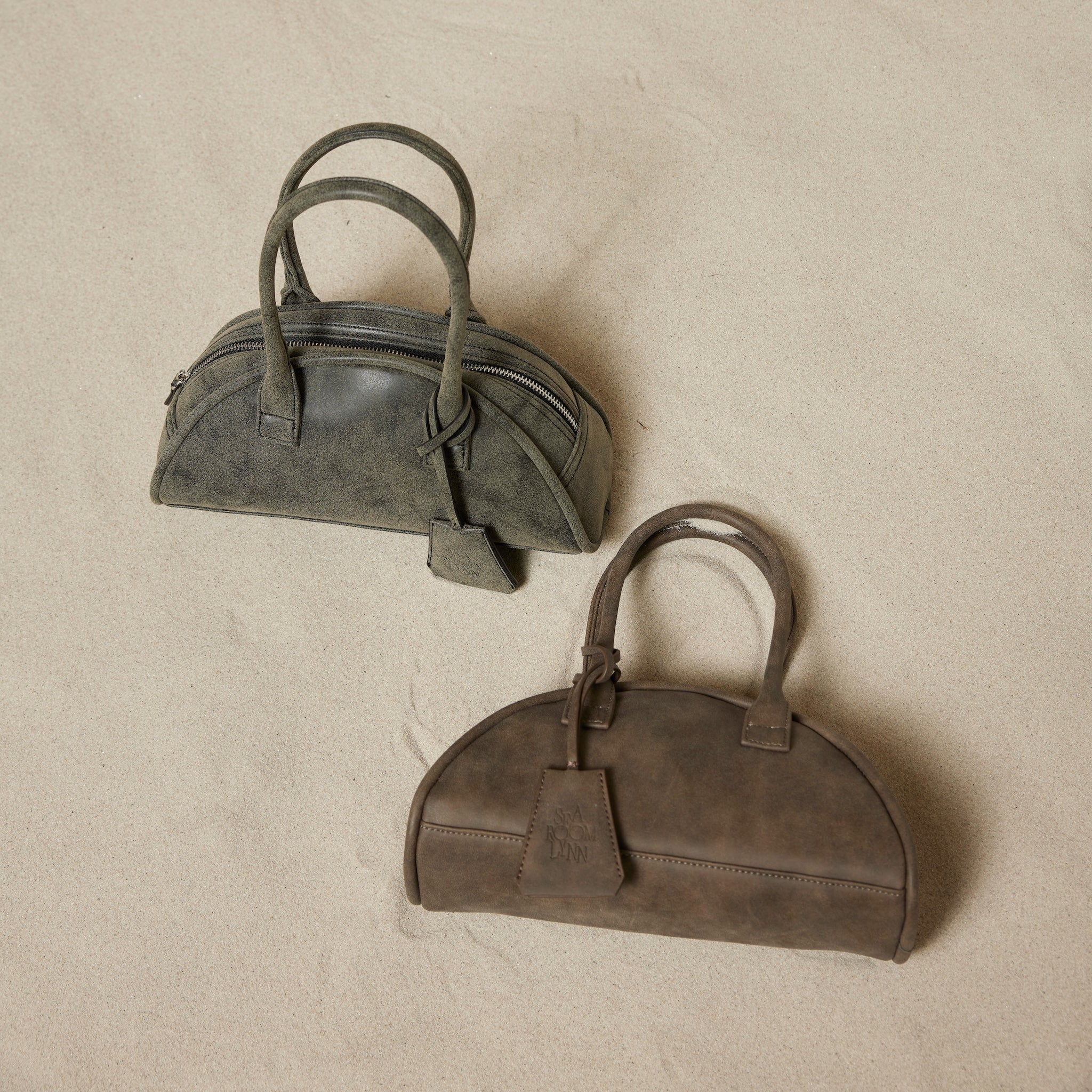 クラックレザーラウンドminiボストン