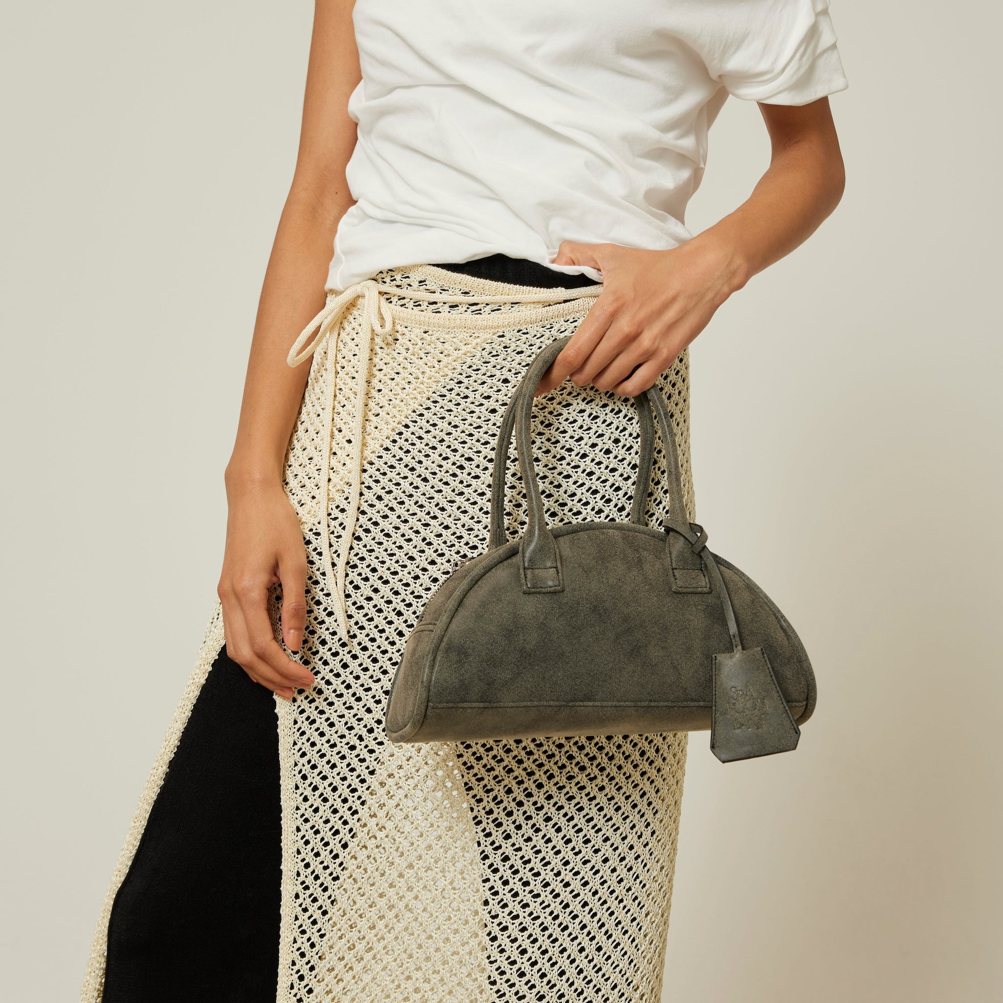 クラックレザーラウンドminiボストン