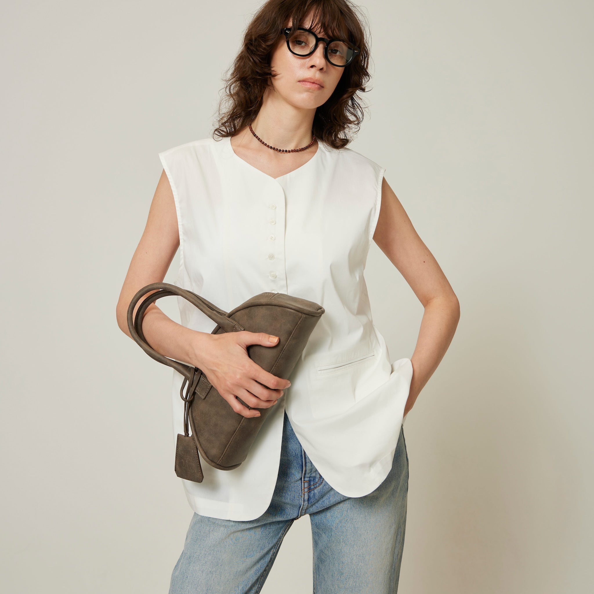 クラックレザーラウンドminiボストン